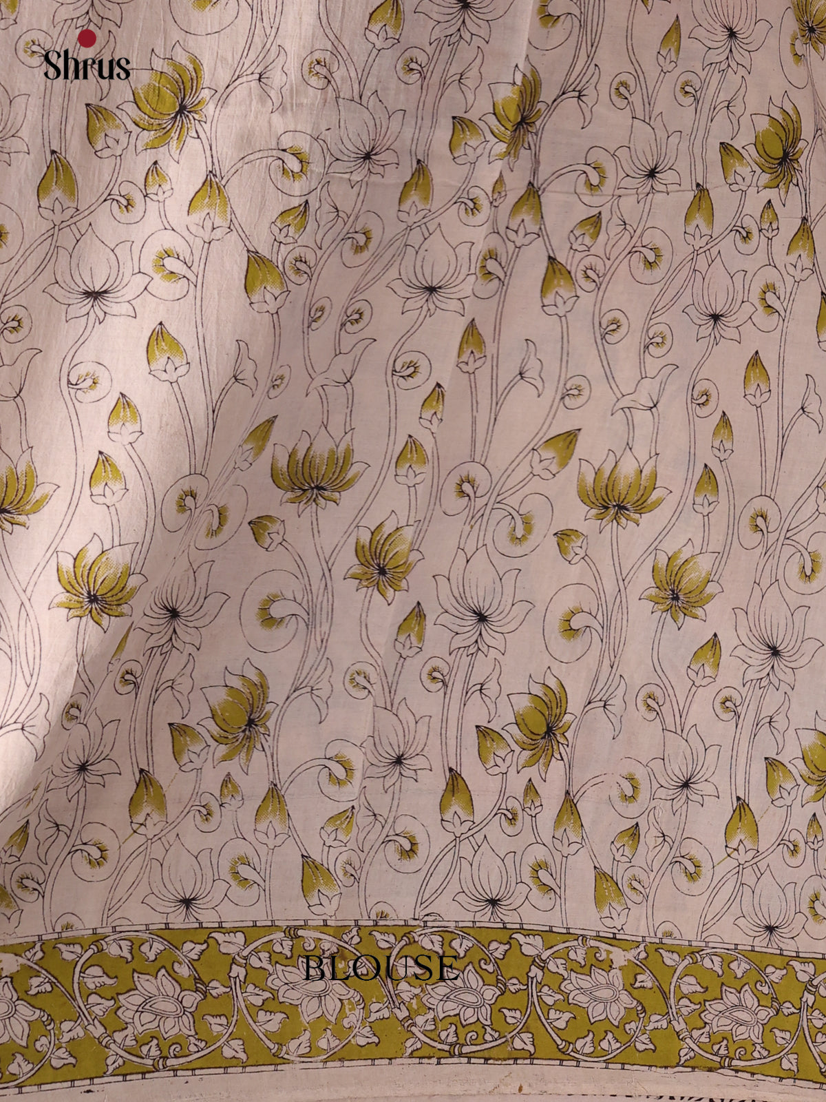 Blue & Green- kalamkari-cotton Saree