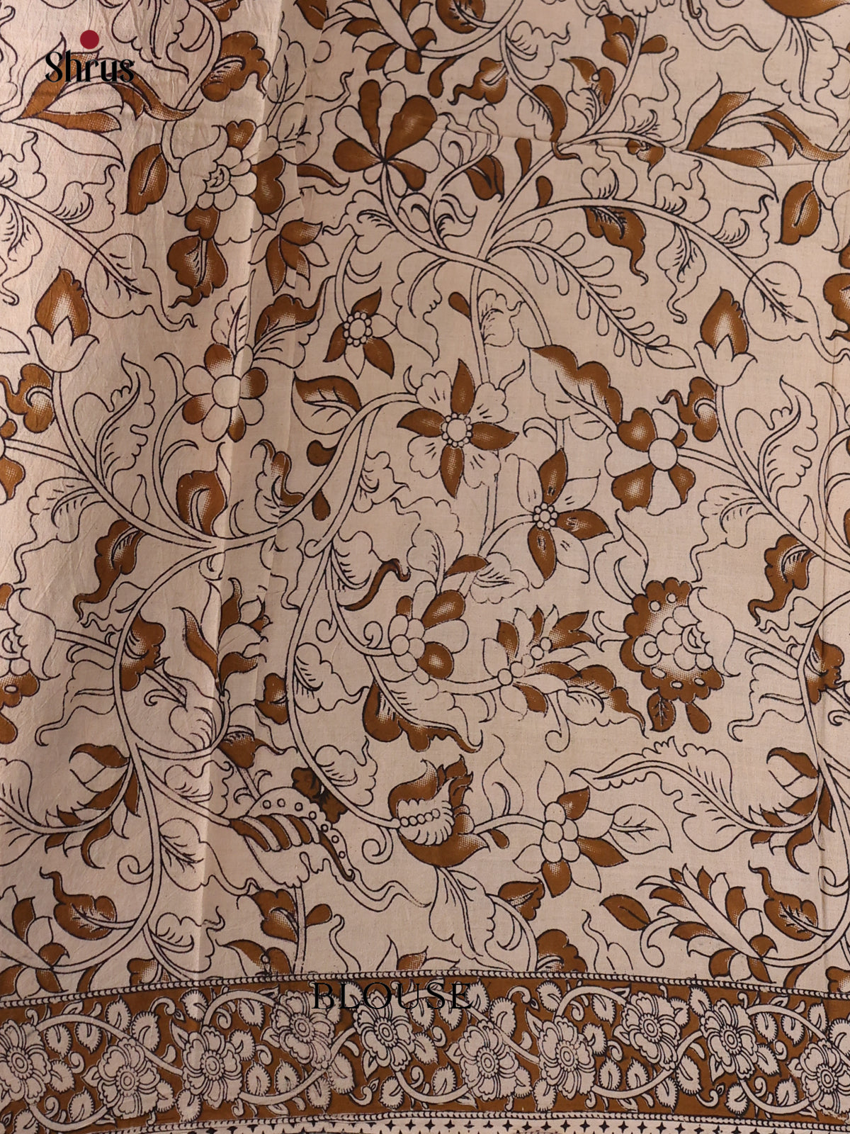 Green & Cream - kalamkari-cotton Saree