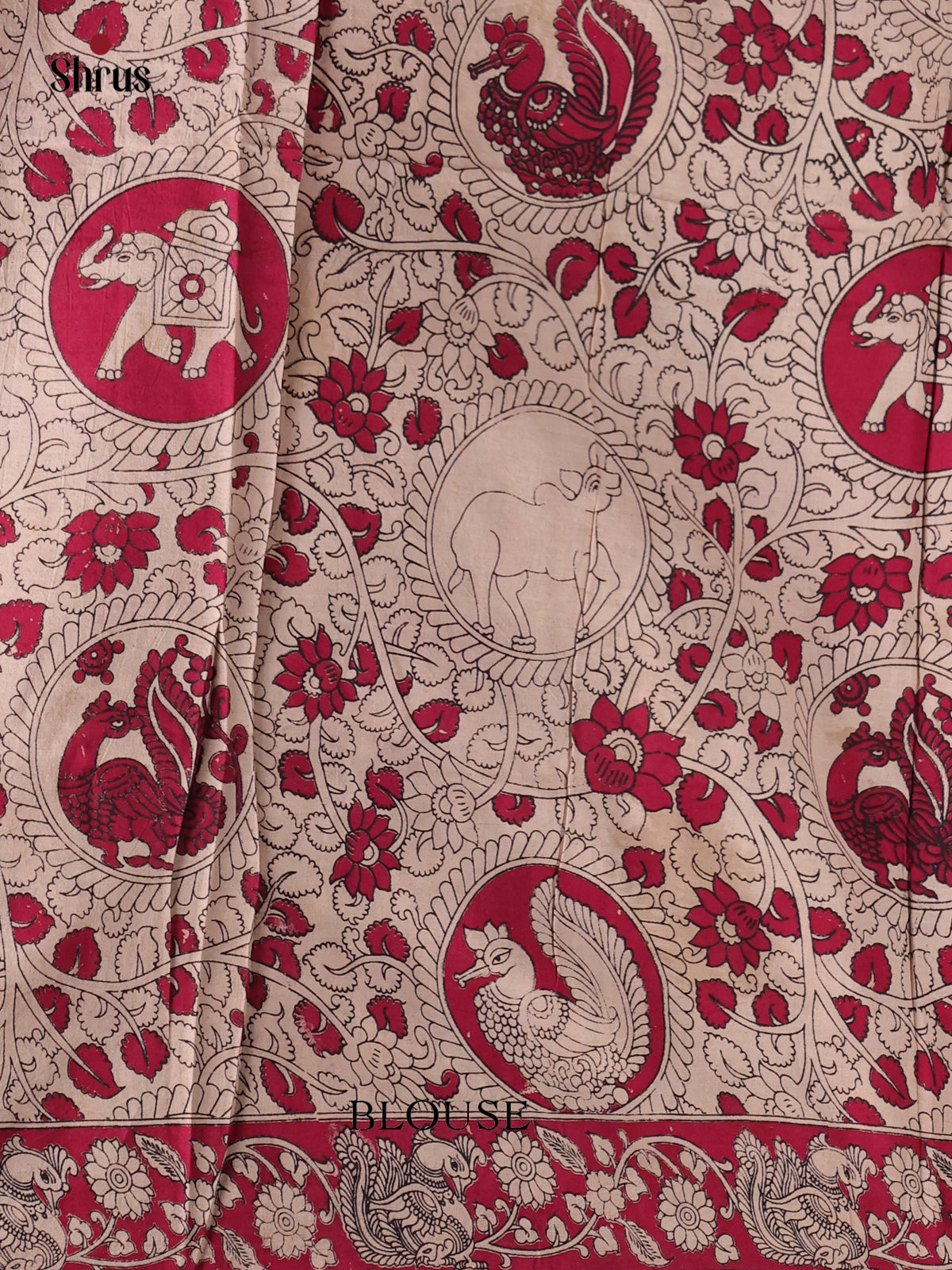 Green & Pink - kalamkari-cotton Saree