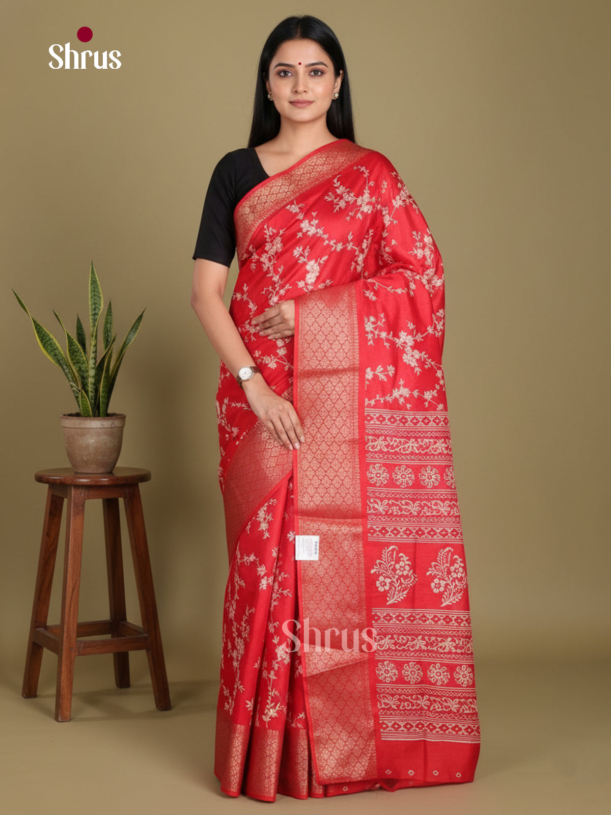 DJS24135 - Semi Crepe Saree