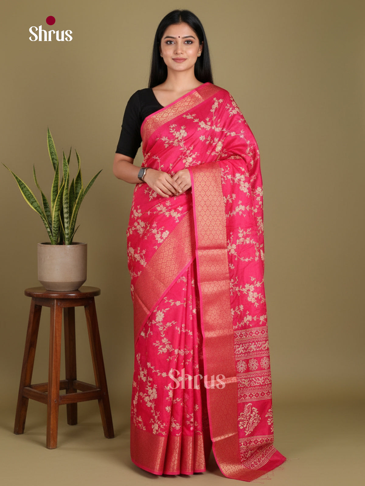 DJS24137 - Semi Crepe Saree