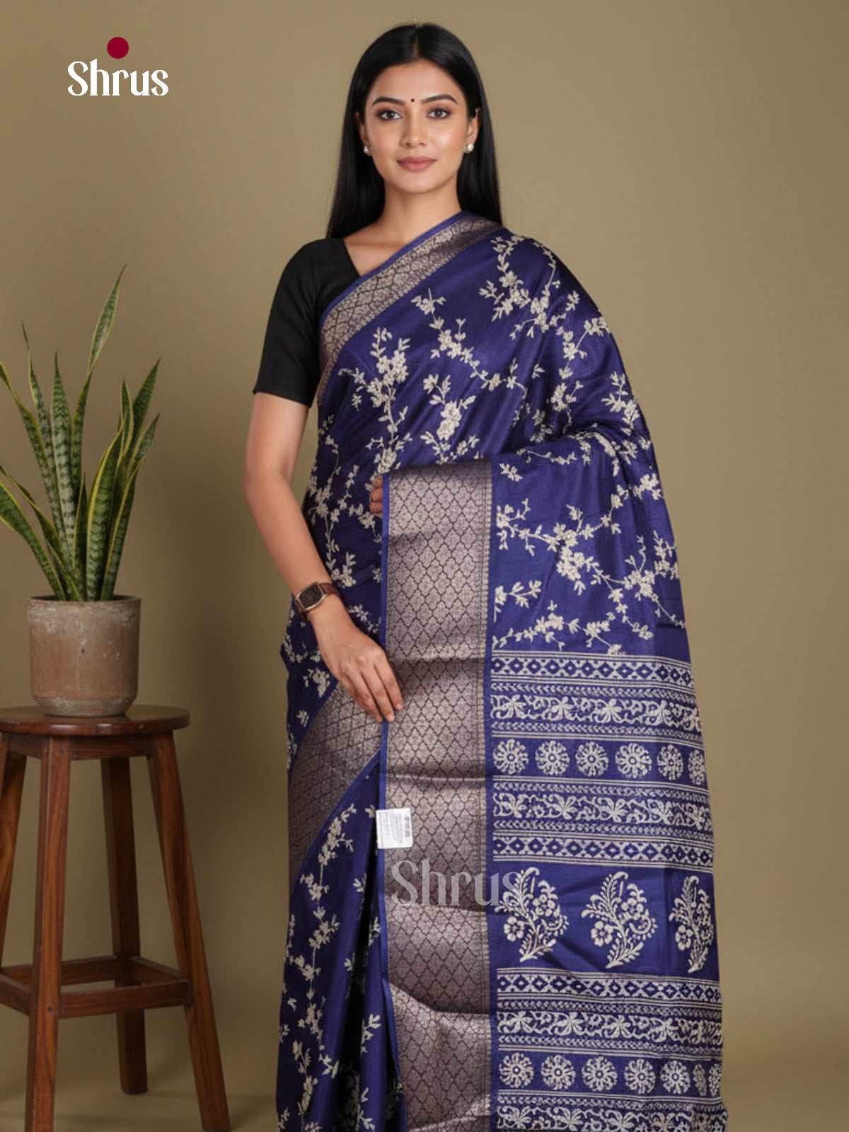 DJS24138 - Semi Crepe Saree
