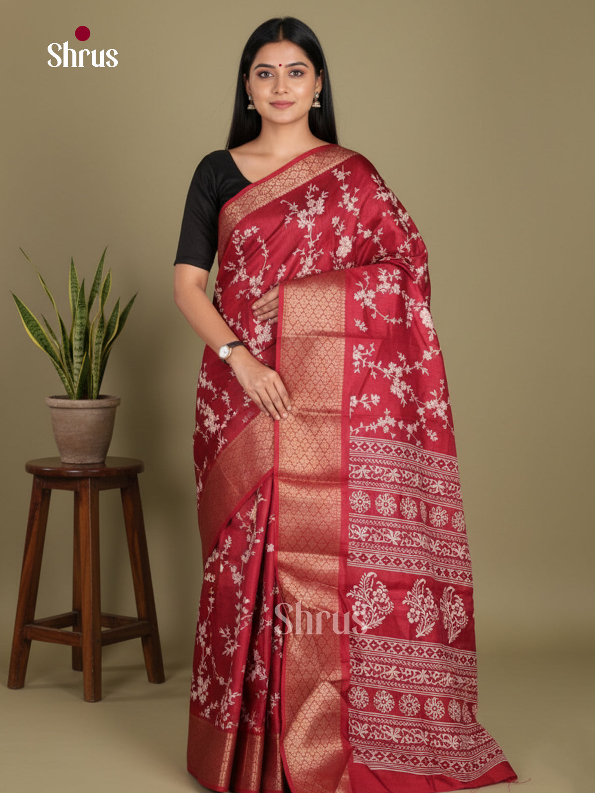 DJS24140 - Semi Crepe Saree