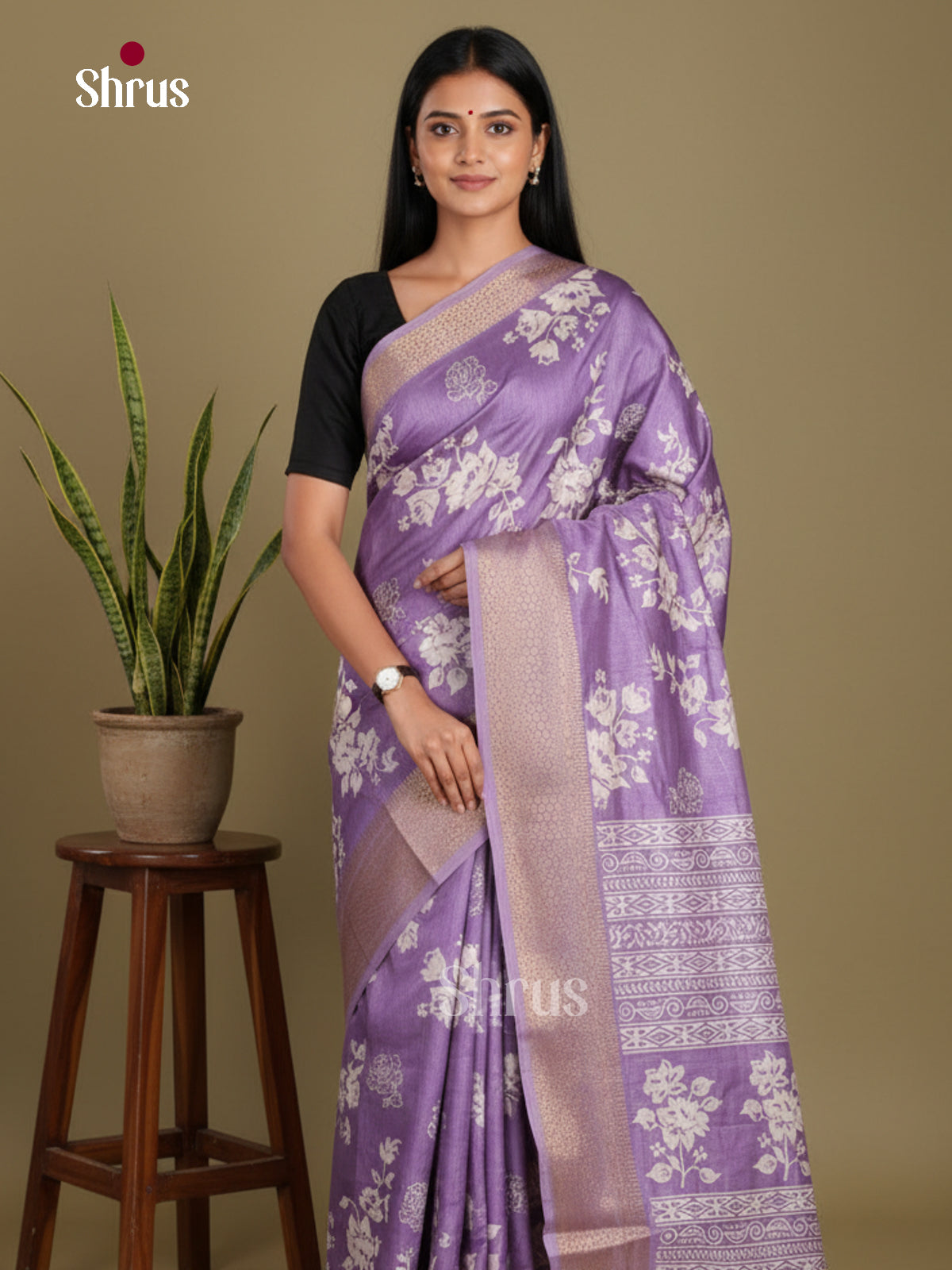 DJS24141 - Semi Crepe Saree