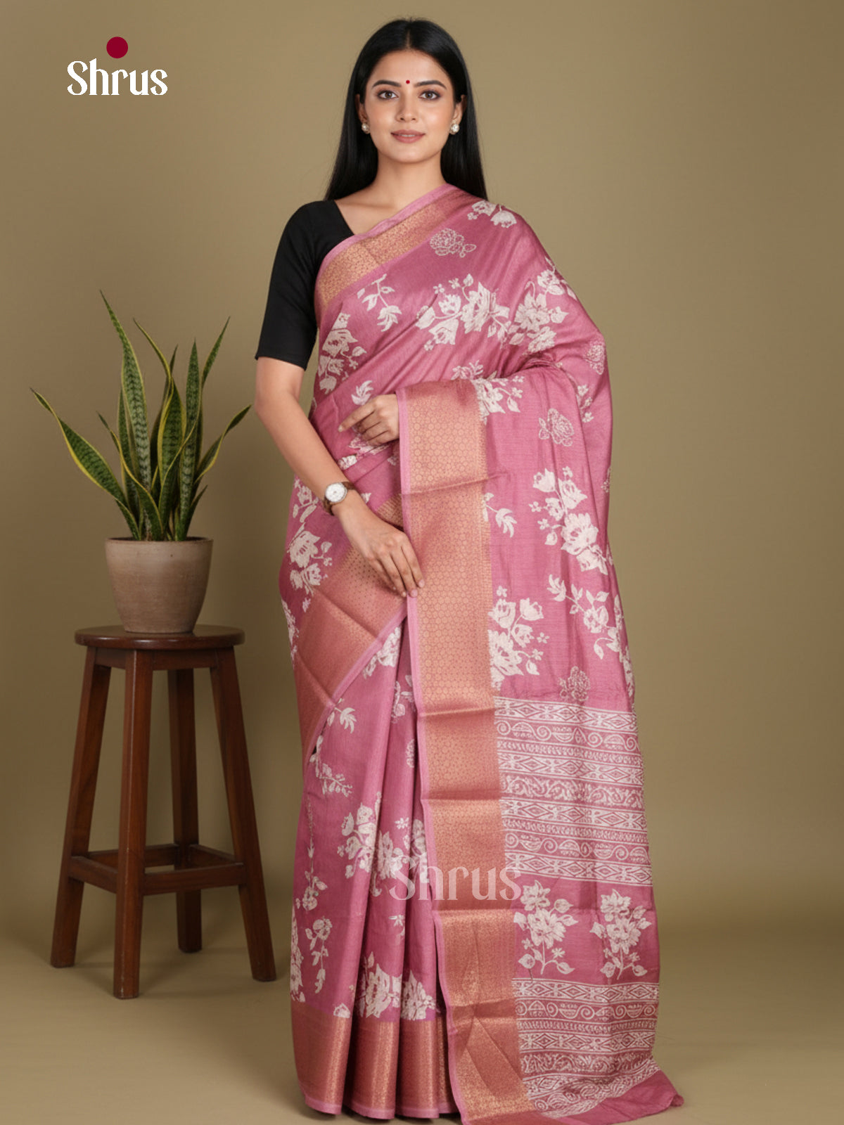 DJS24142 - Semi Crepe Saree