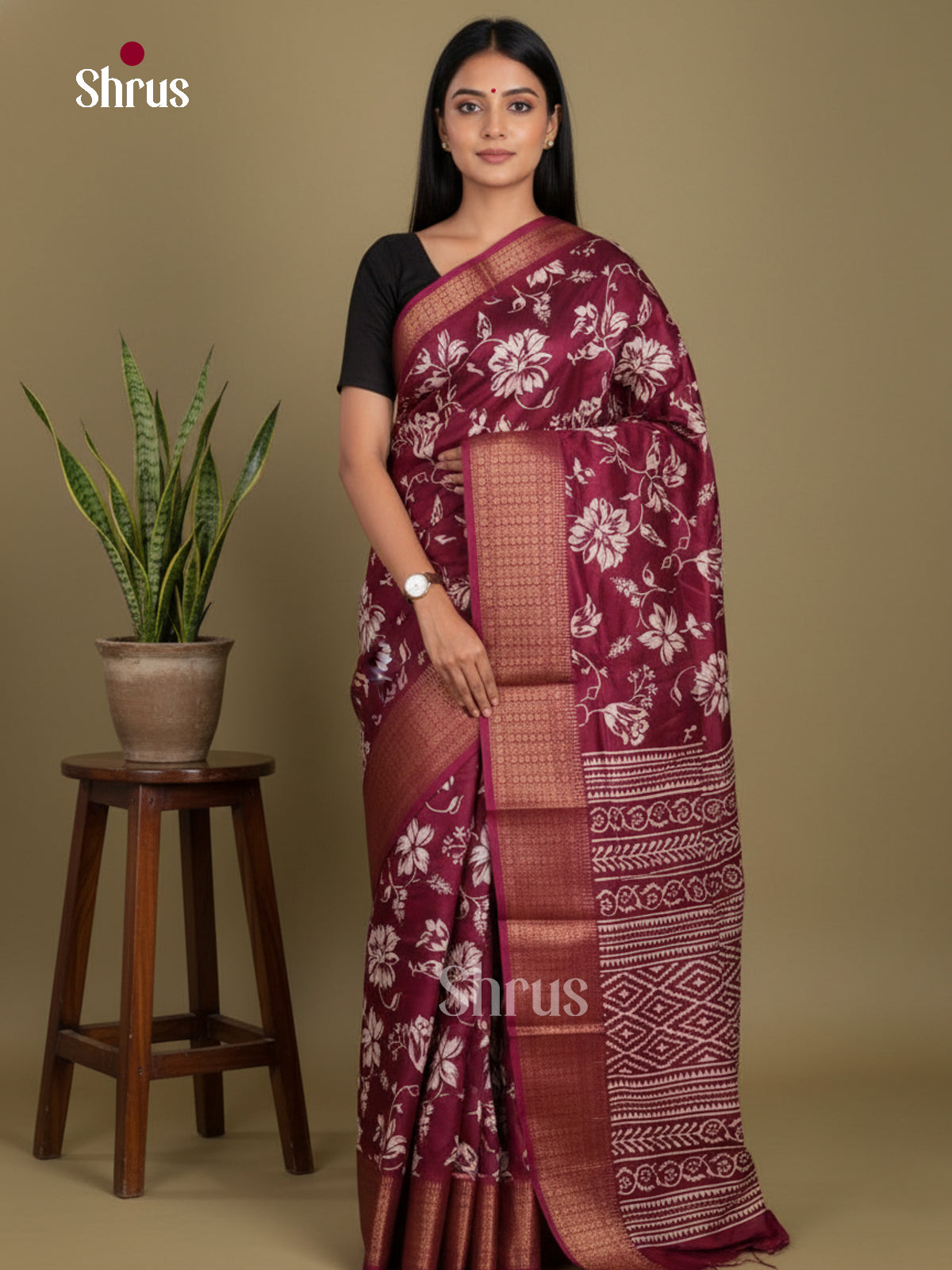 DJS24154 - Semi Crepe Saree