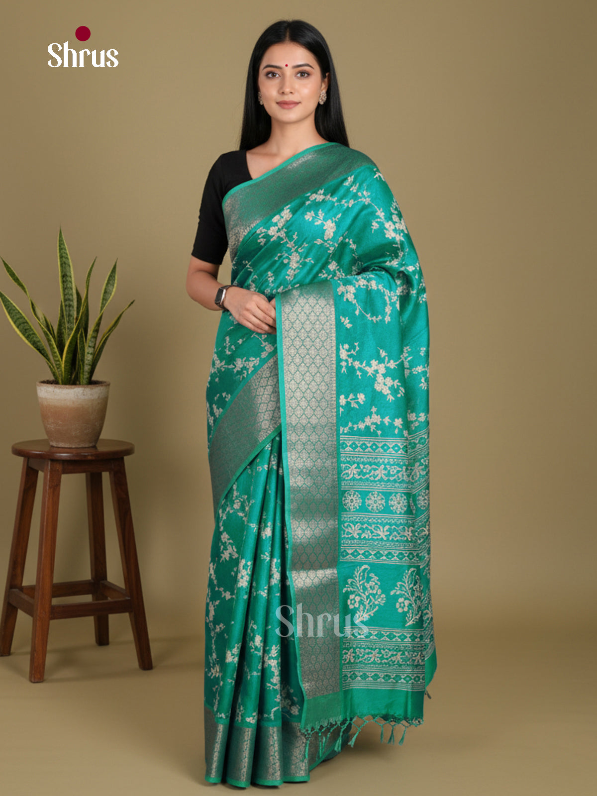 DJS24158 - Semi Crepe Saree