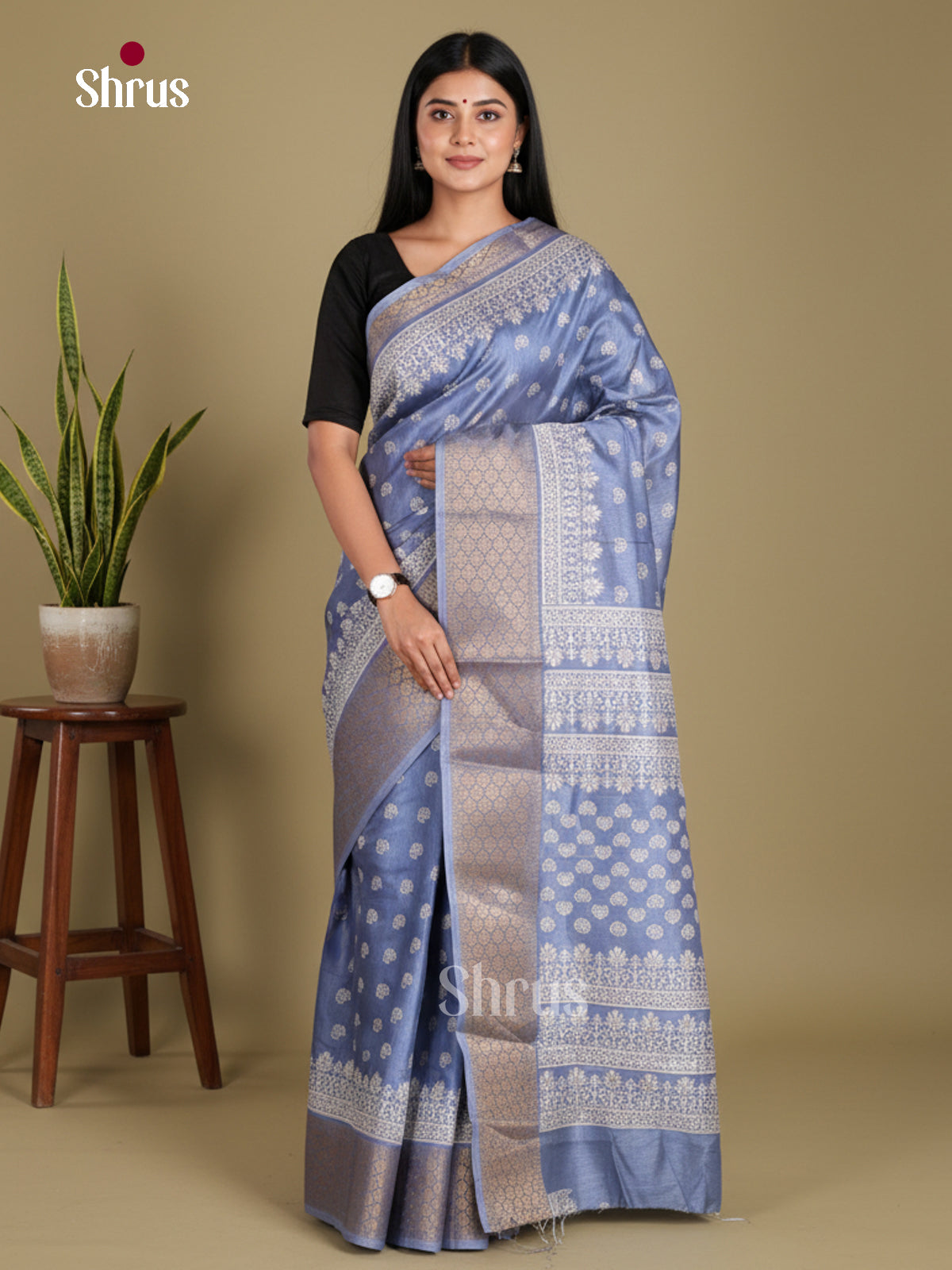 DJS24174 - Semi Crepe Saree