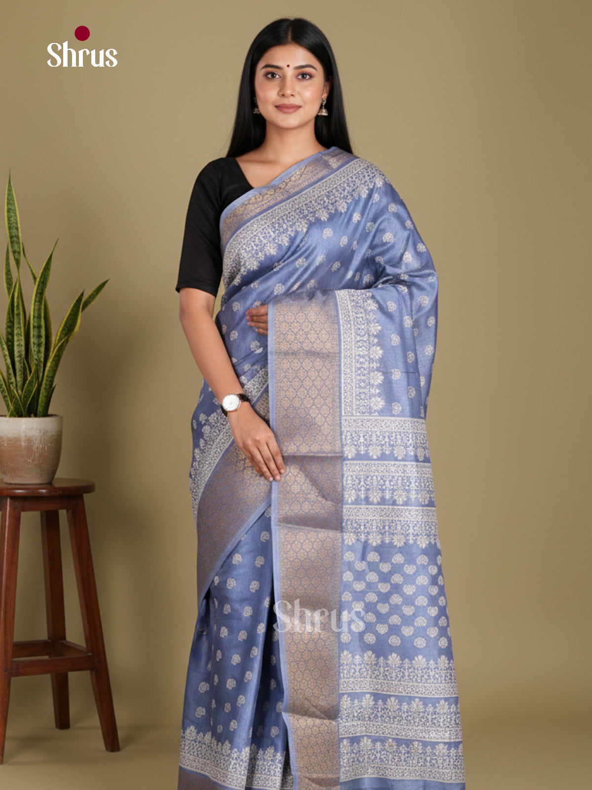 DJS24174 - Semi Crepe Saree