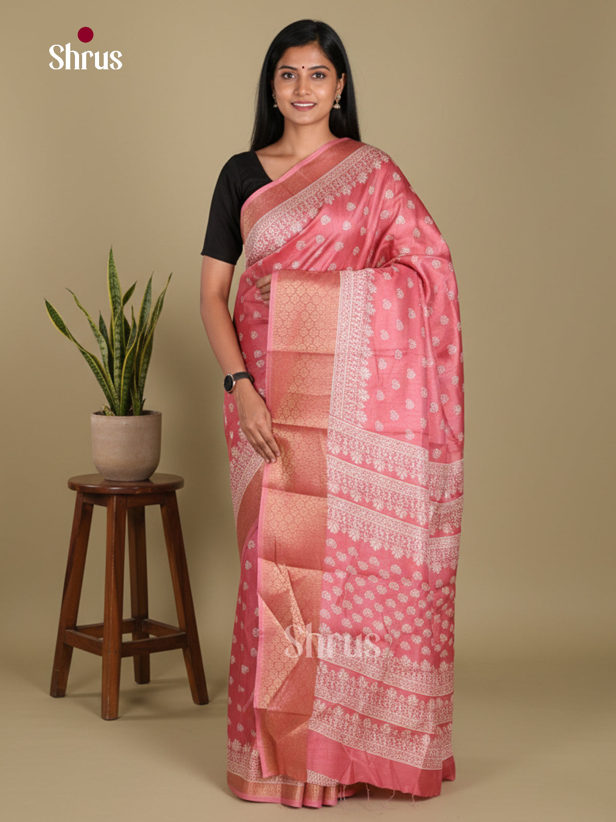 DJS24176 - Semi Crepe Saree - Shop on Shrus.com