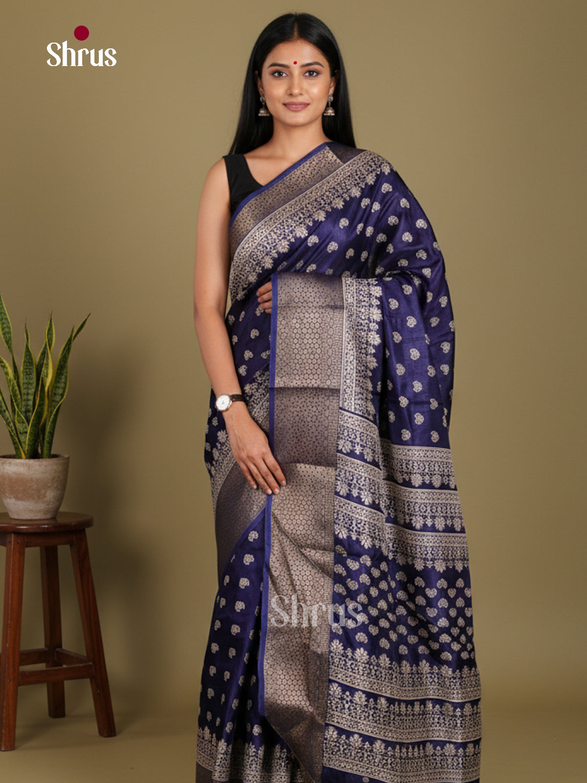 DJS24182 - Semi Crepe Saree - Shop on Shrus.com
