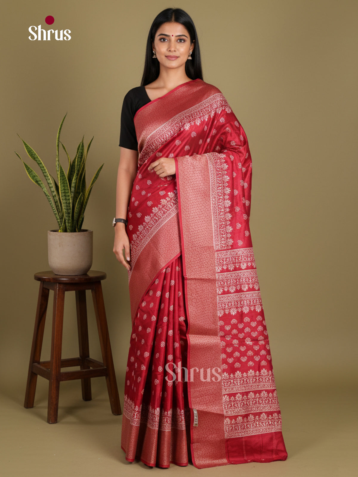 DJS24184 - Semi Crepe Saree