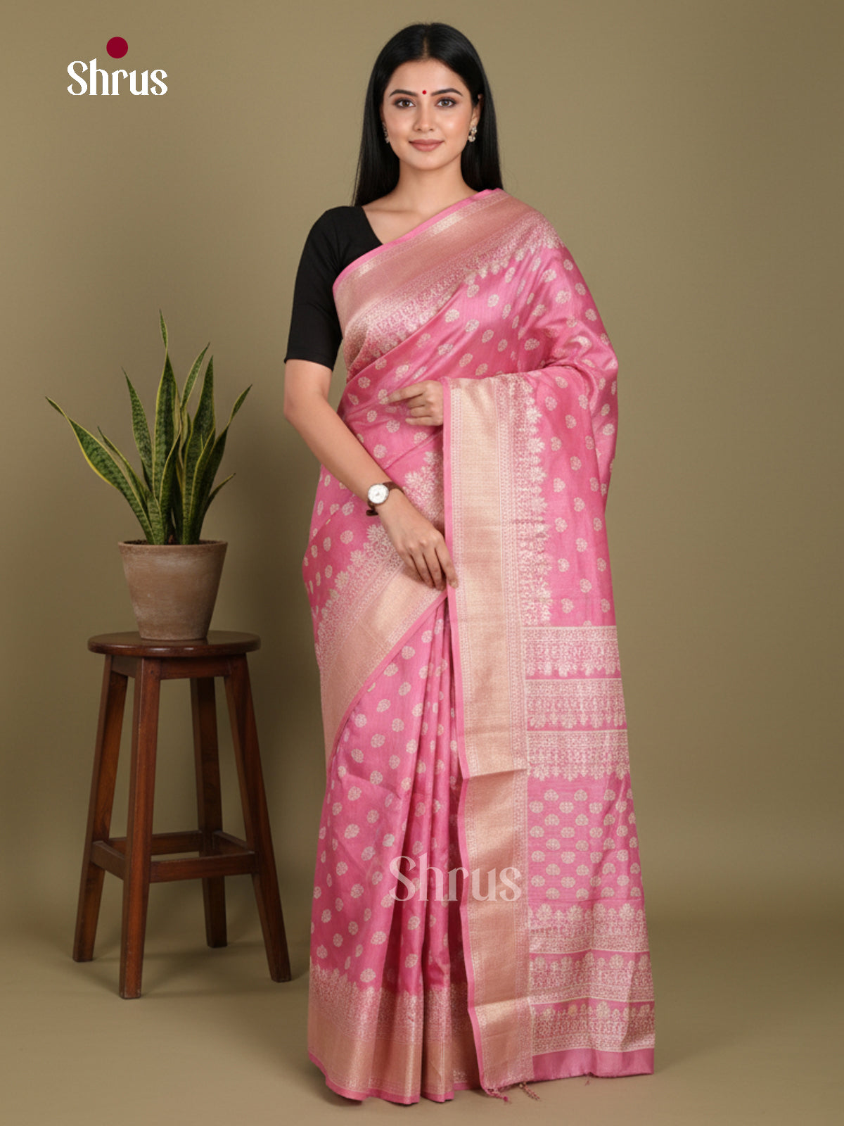 DJS24185 - Semi Crepe Saree