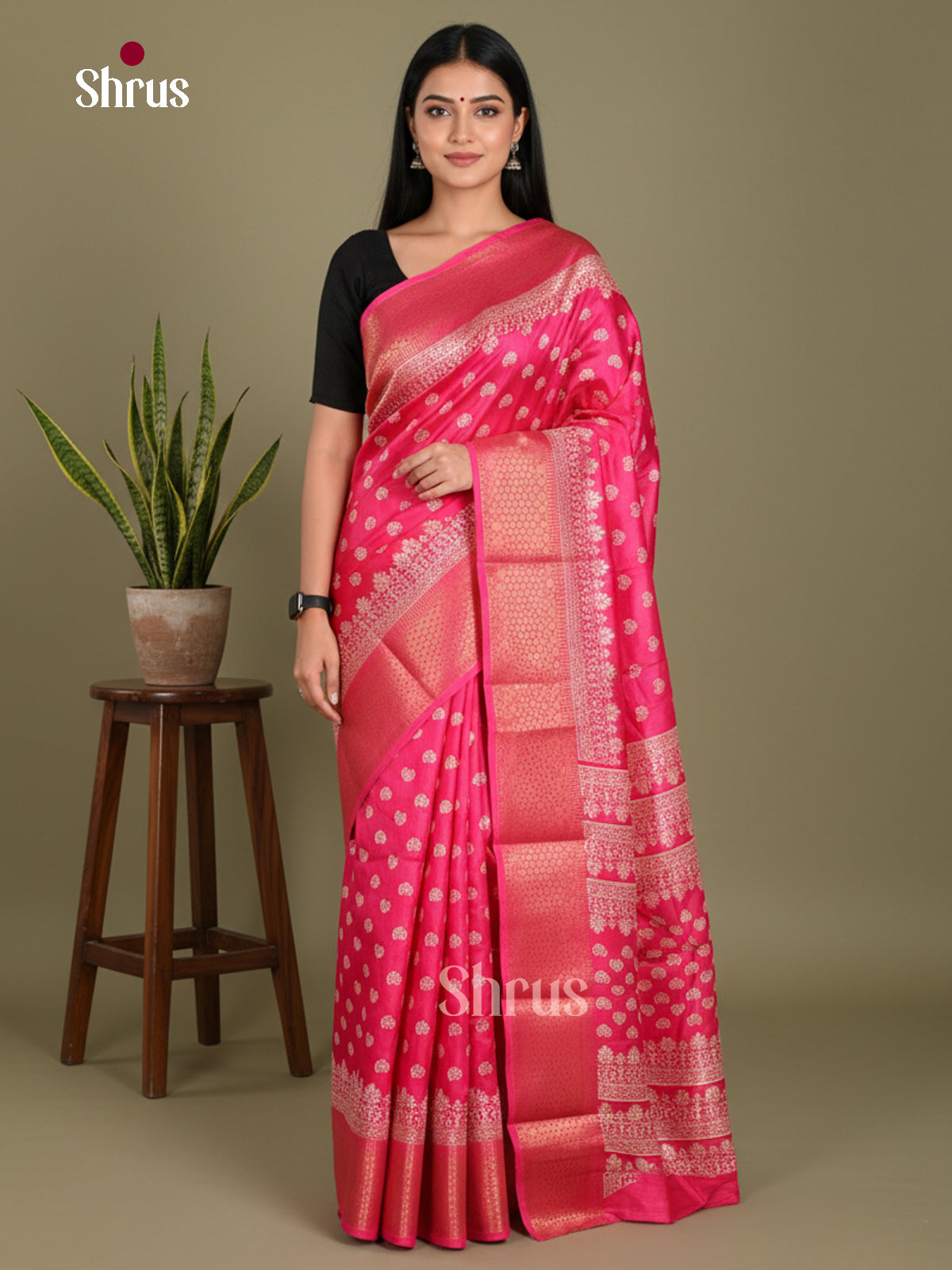 DJS24186 - Semi Crepe Saree
