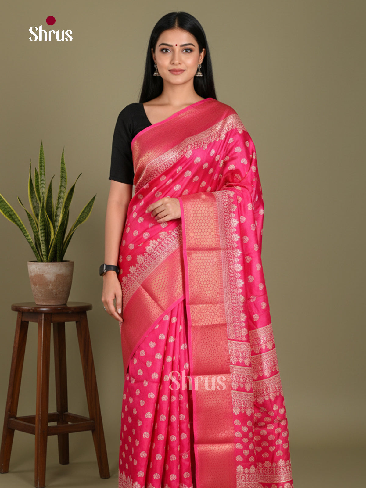 DJS24186 - Semi Crepe Saree