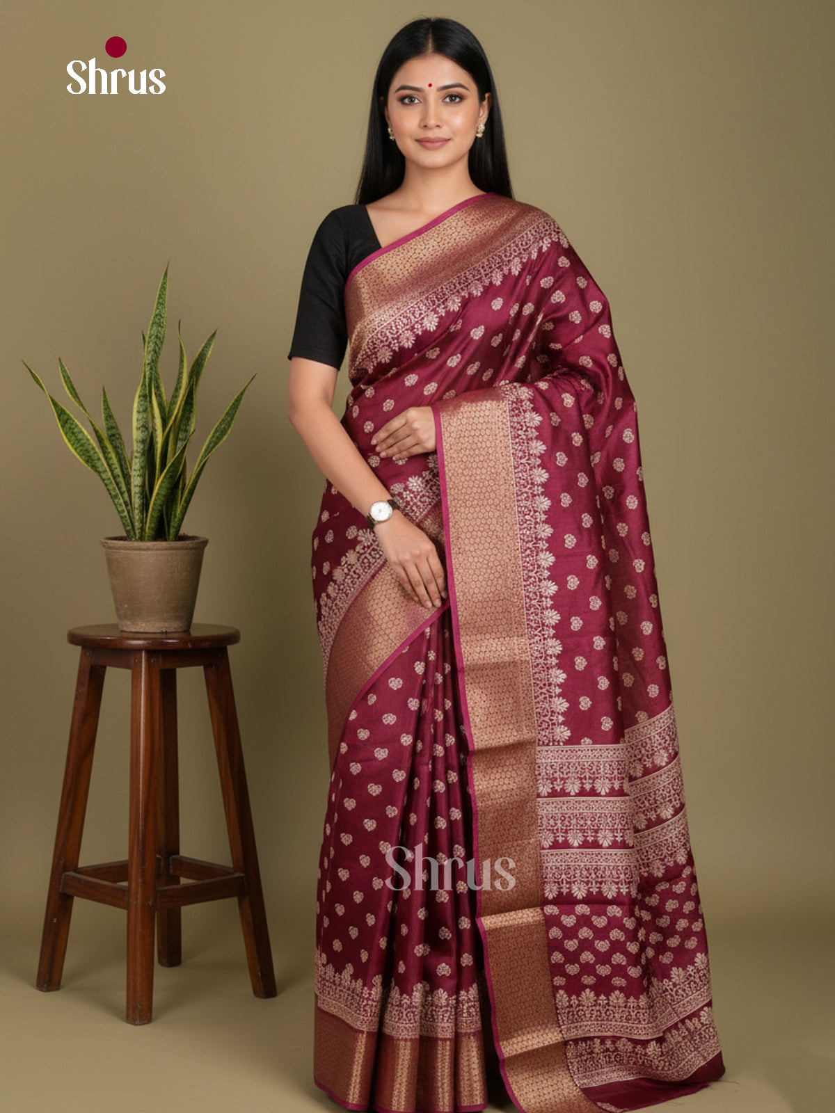 DJS24187 - Semi Crepe Saree