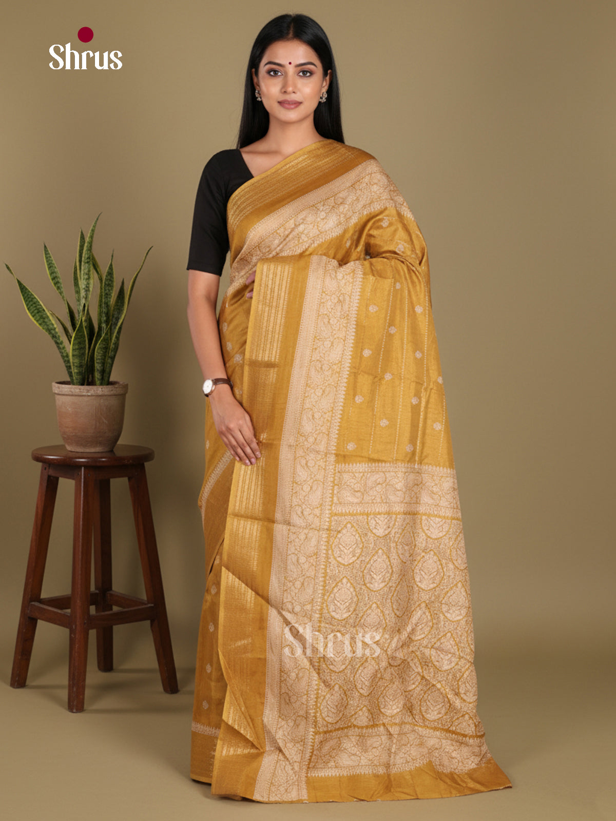 DJS24197 - Semi Crepe Saree - Shop on Shrus.com