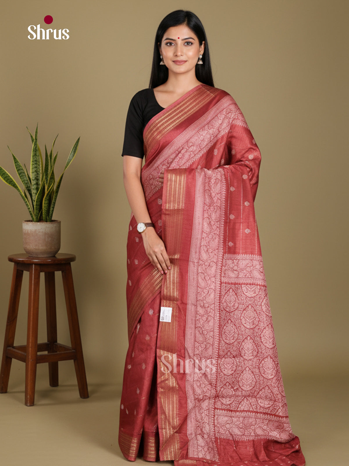 DJS24198 - Semi Crepe Saree - Shop on Shrus.com