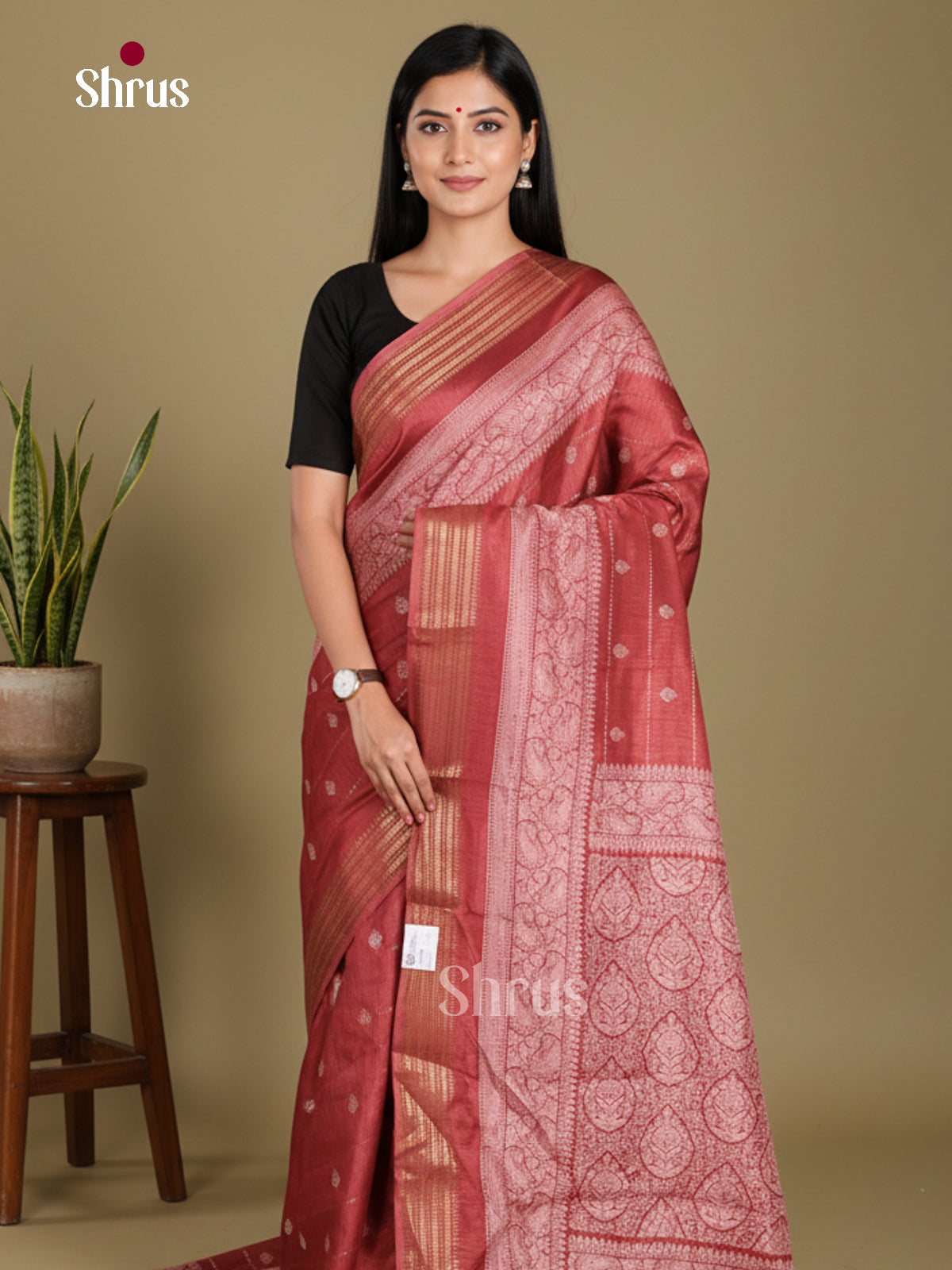 DJS24198 - Semi Crepe Saree - Shop on Shrus.com