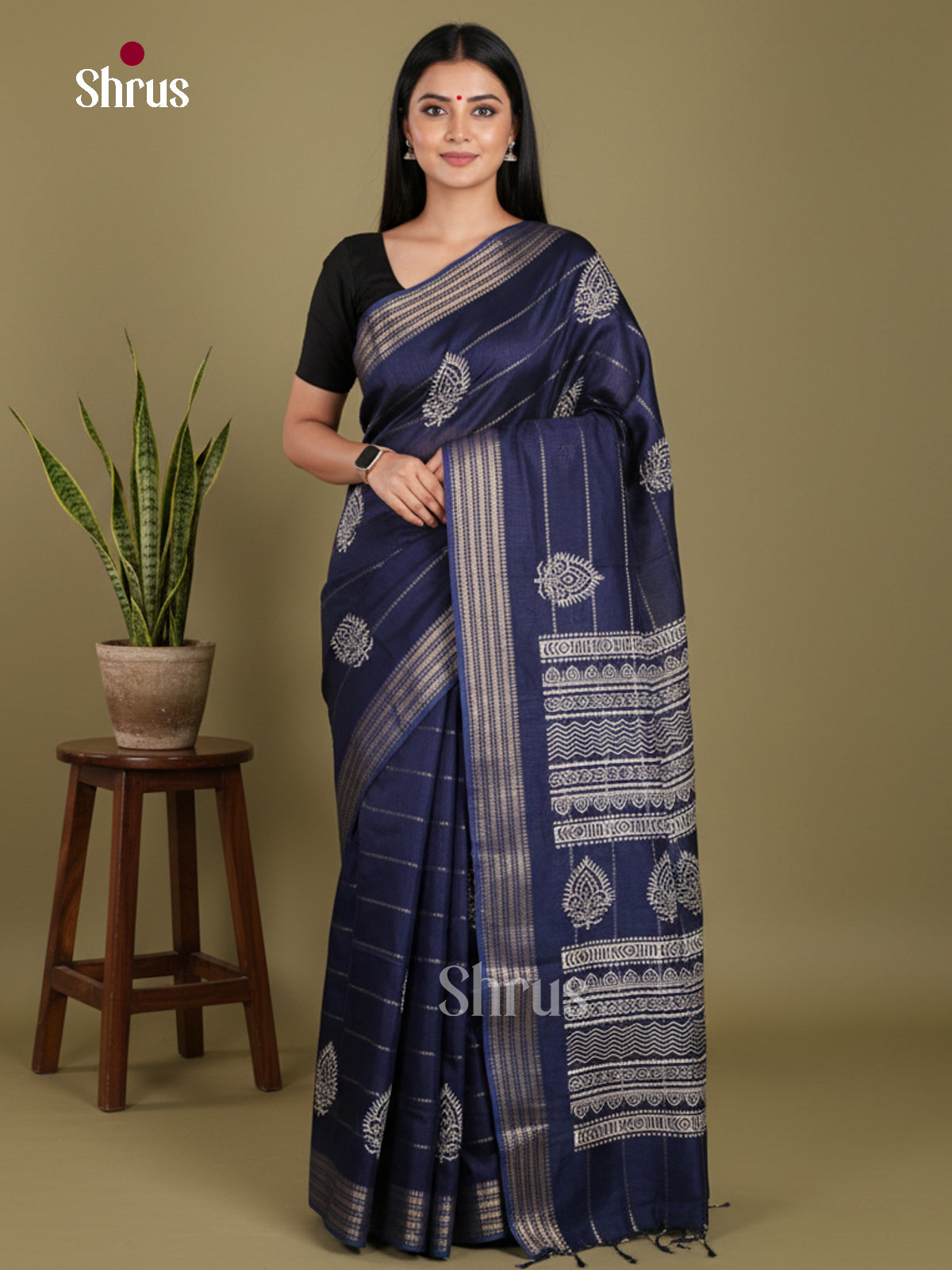 DJS24202 - Semi Crepe Saree - Shop on Shrus.com