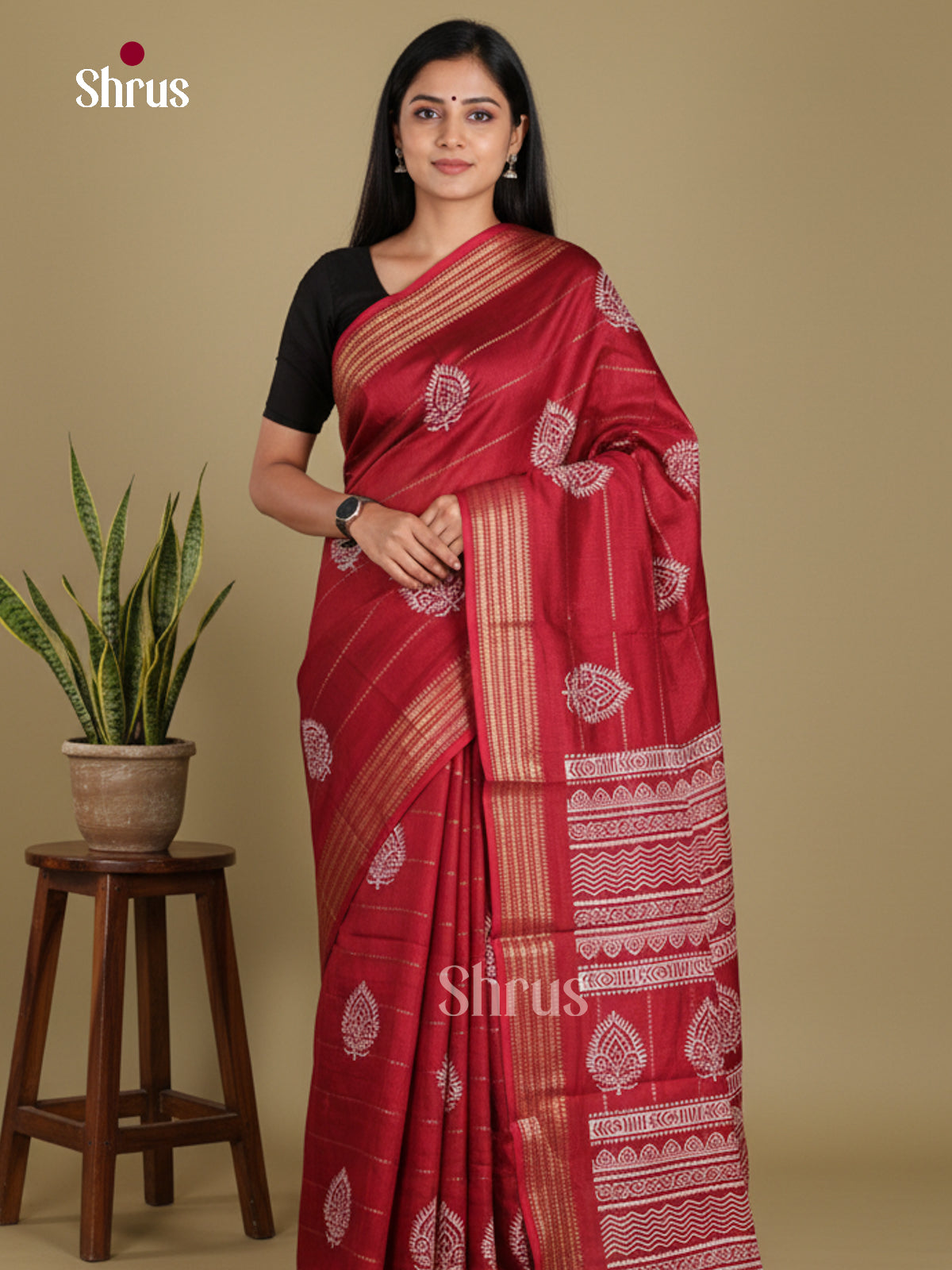 DJS24204 - Semi Crepe Saree - Shop on Shrus.com