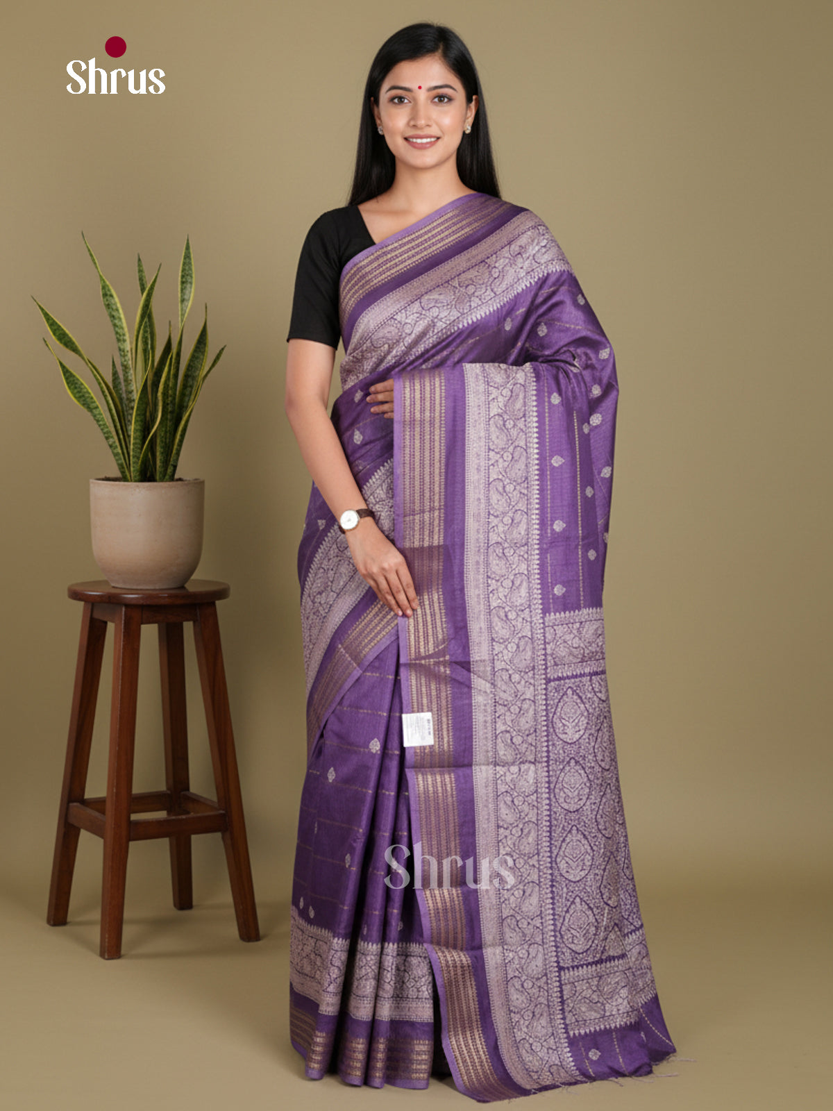 DJS24209 - Semi Crepe Saree
