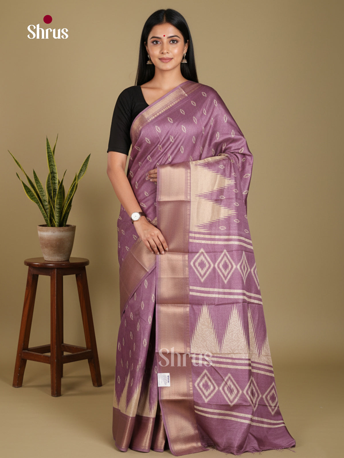 DJS24212 - Semi Crepe Saree - Shop on Shrus.com
