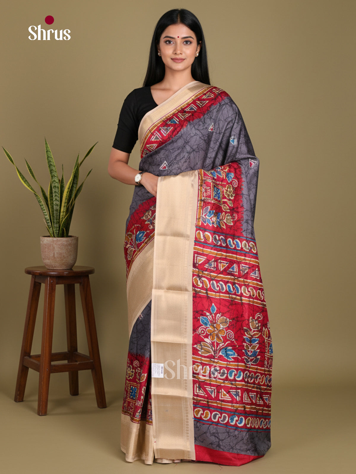 DJS24225 - Semi Crepe Saree
