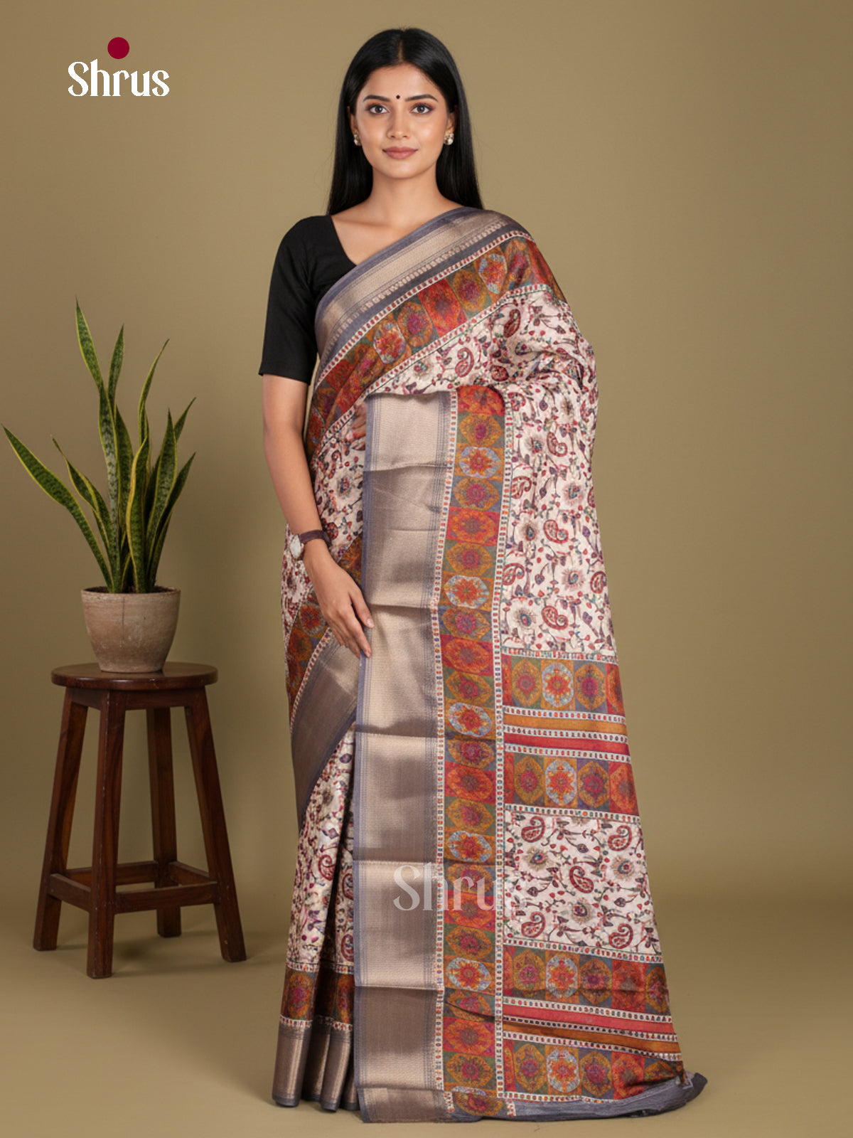DJS24231 - Semi Crepe Saree