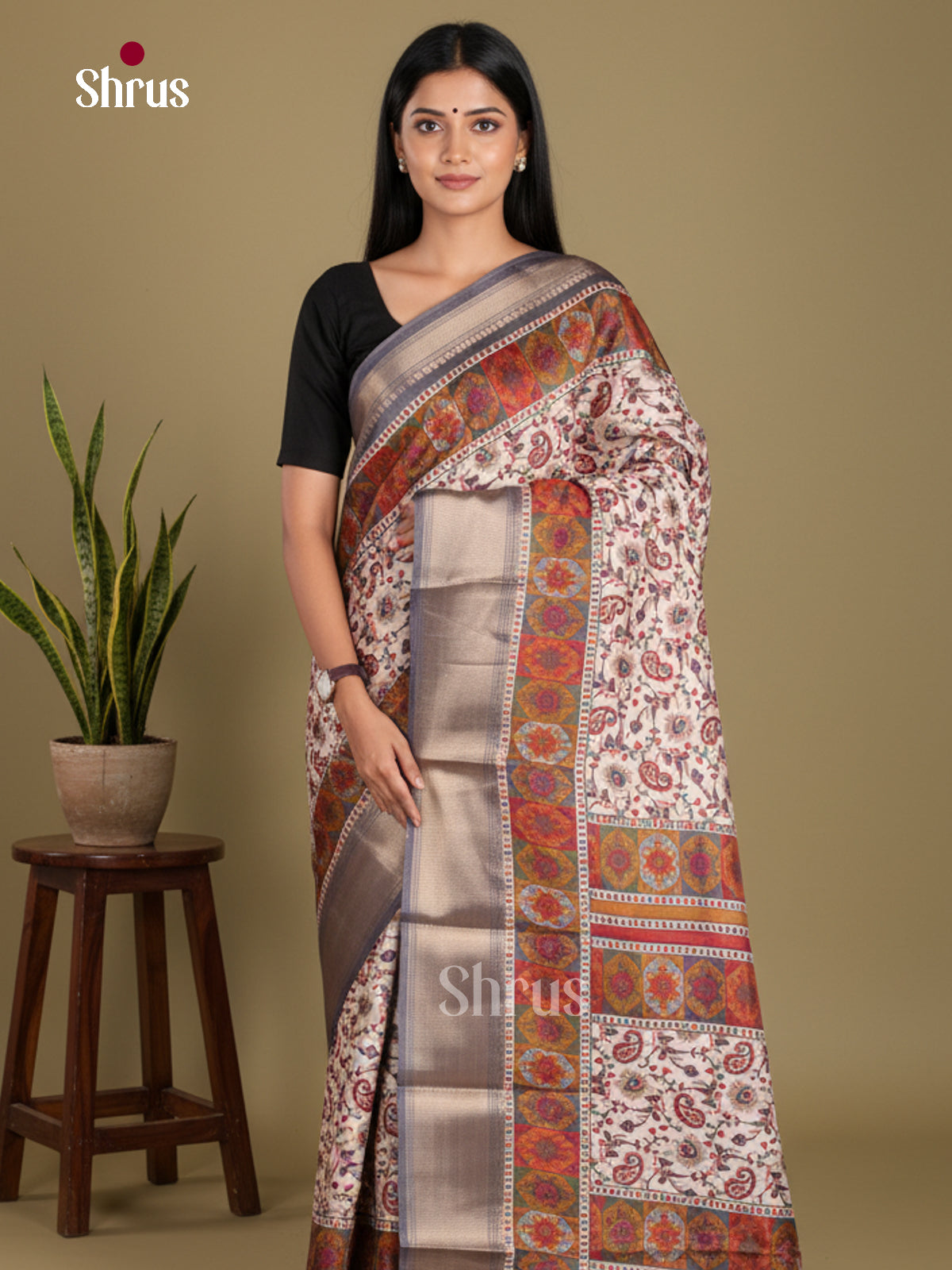 DJS24231 - Semi Crepe Saree