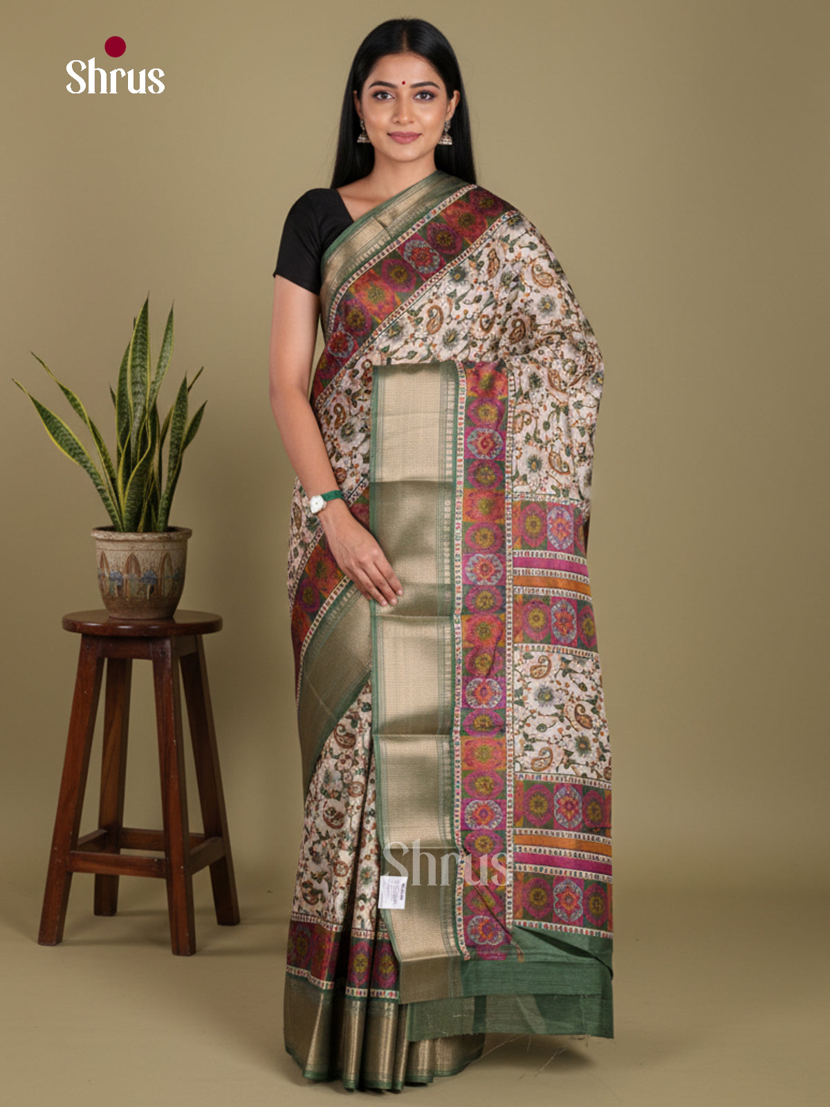 DJS24233 - Semi Crepe Saree