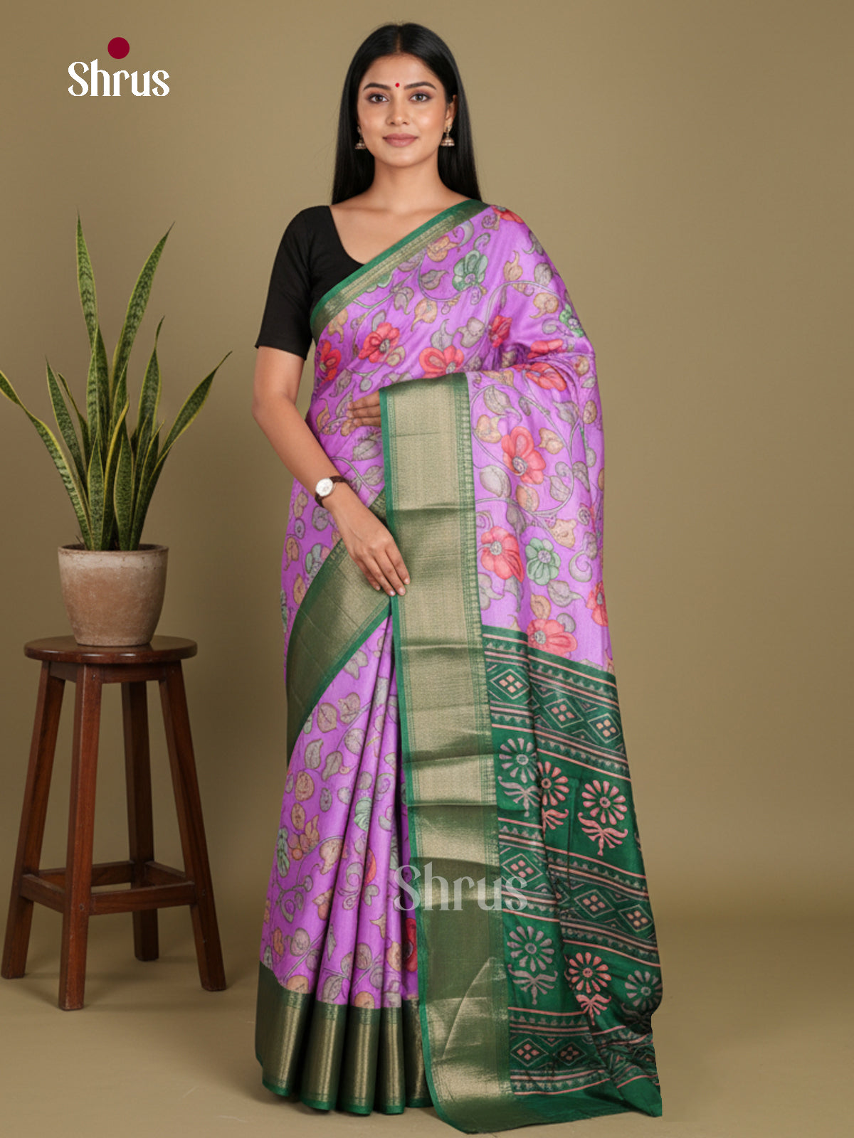 DJS24239 - Semi Crepe Saree - Shop on Shrus.com
