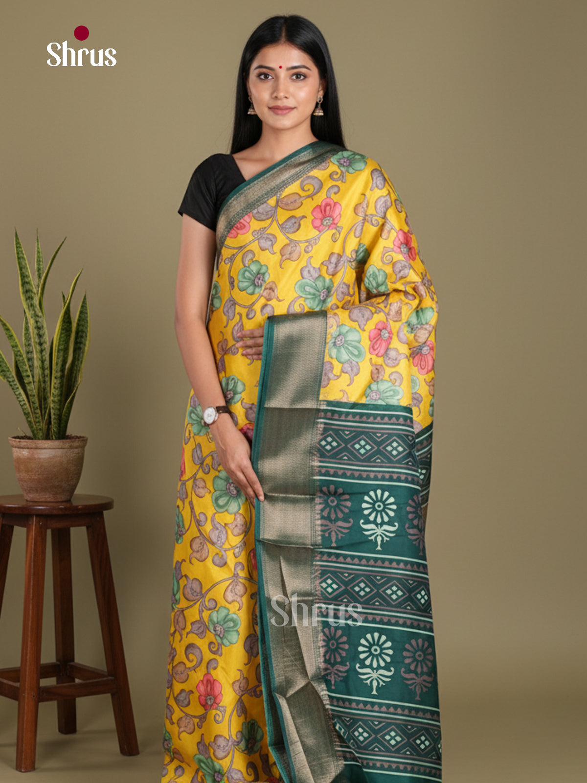 DJS24241 - Semi Crepe Saree - Shop on Shrus.com