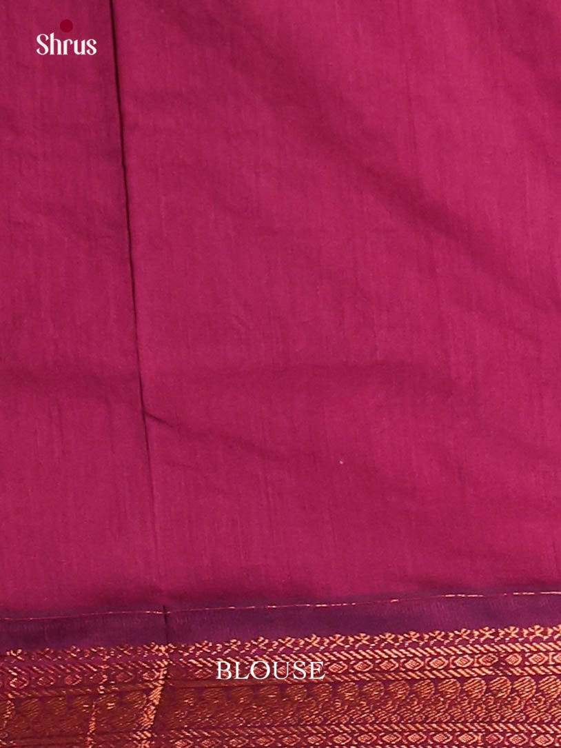 Blue & Maroon- Kalyani Cotton Saree