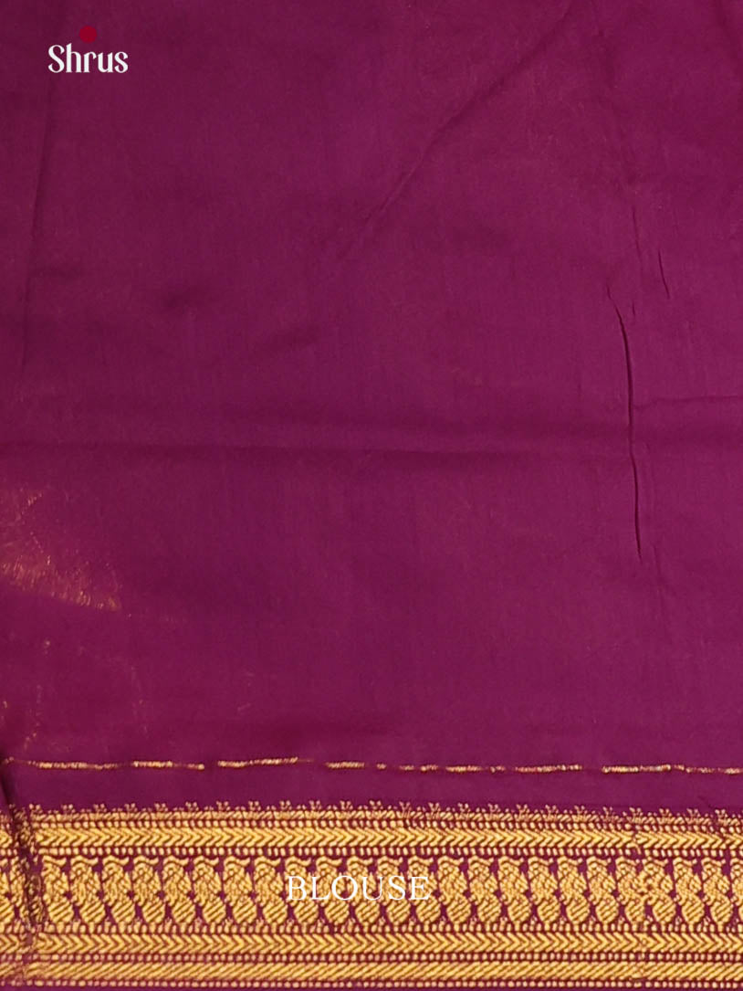 Light Green & Purple - Kalyani Cotton Saree