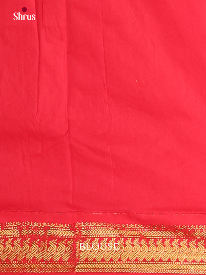 Mustard & Red - Kalyani Cotton Saree