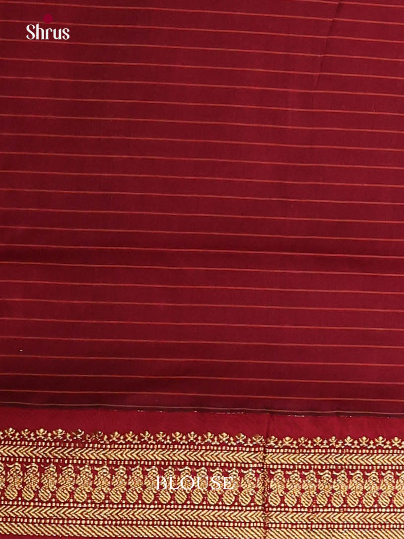 Mustard & Maroon - Kalyani Cotton Saree