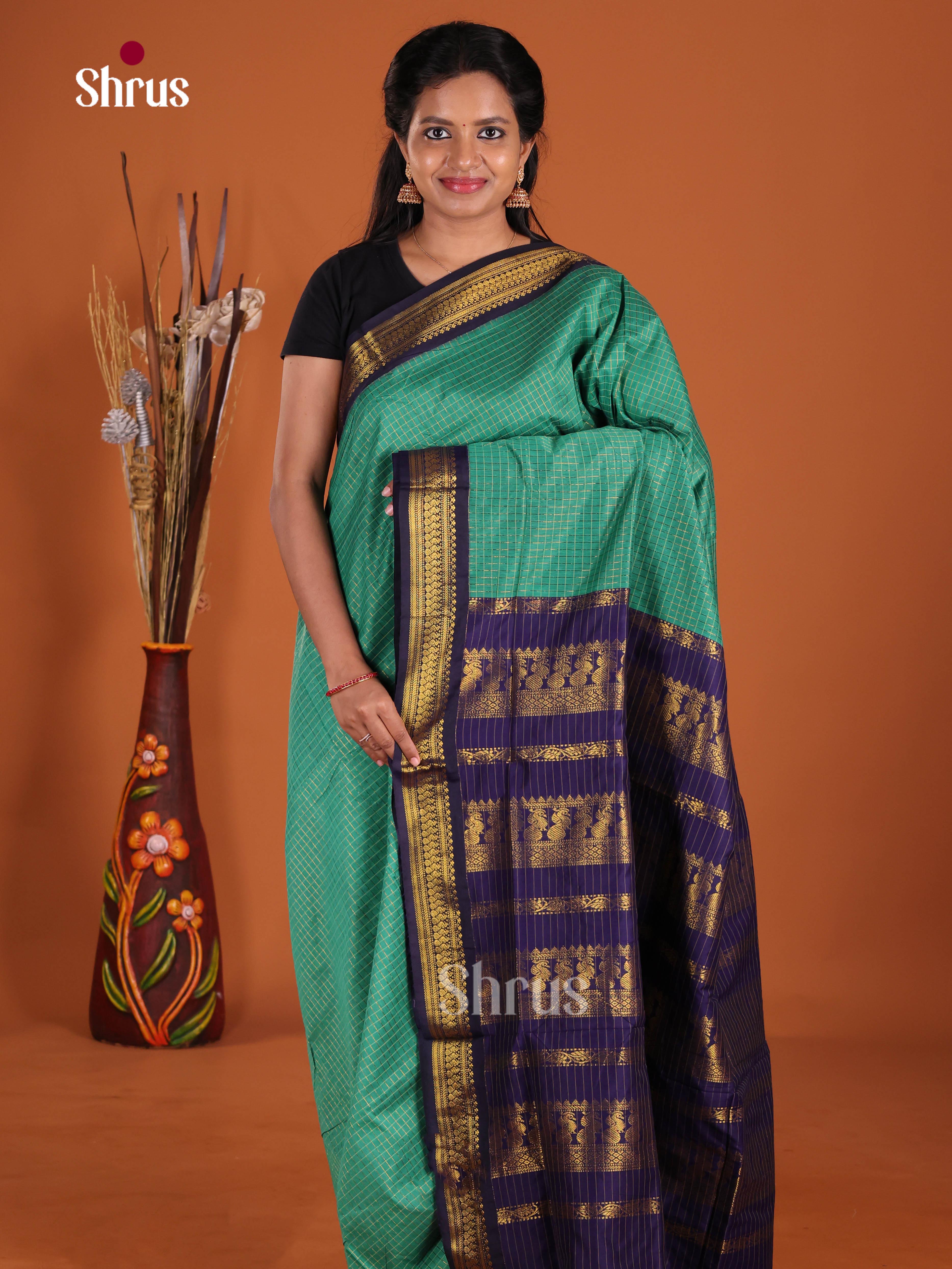 Green & Blue - Kalyani Cotton Saree
