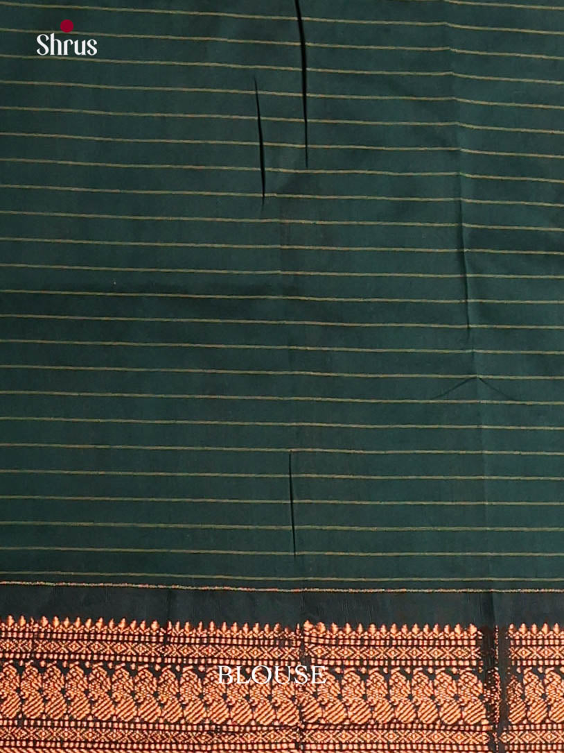 Orange & Green - Kalyani Cotton Saree