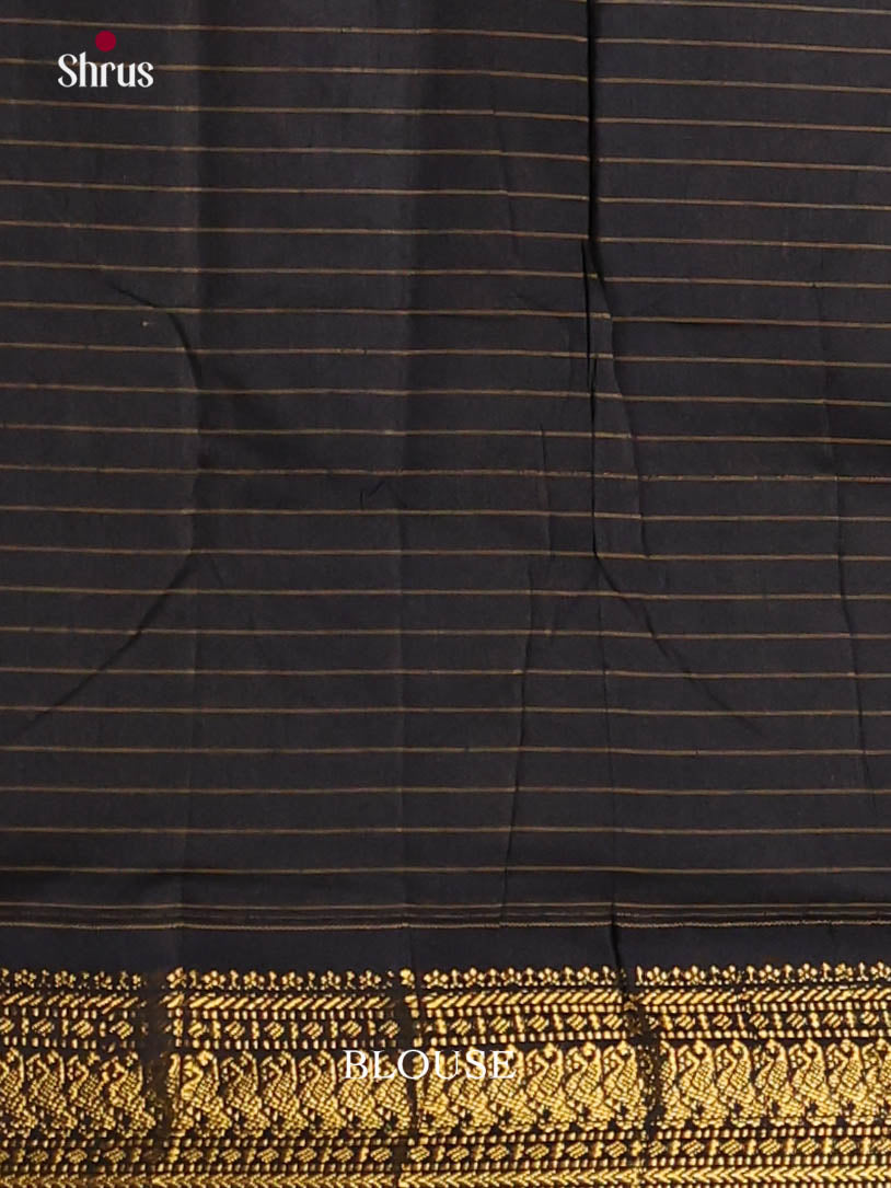 Orange & Black - Kalyani Cotton Saree