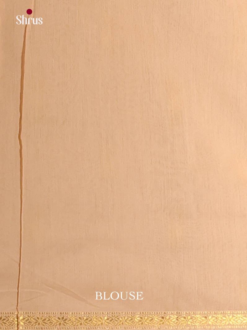 Yellow & Beige - Semi Maheshwari Saree