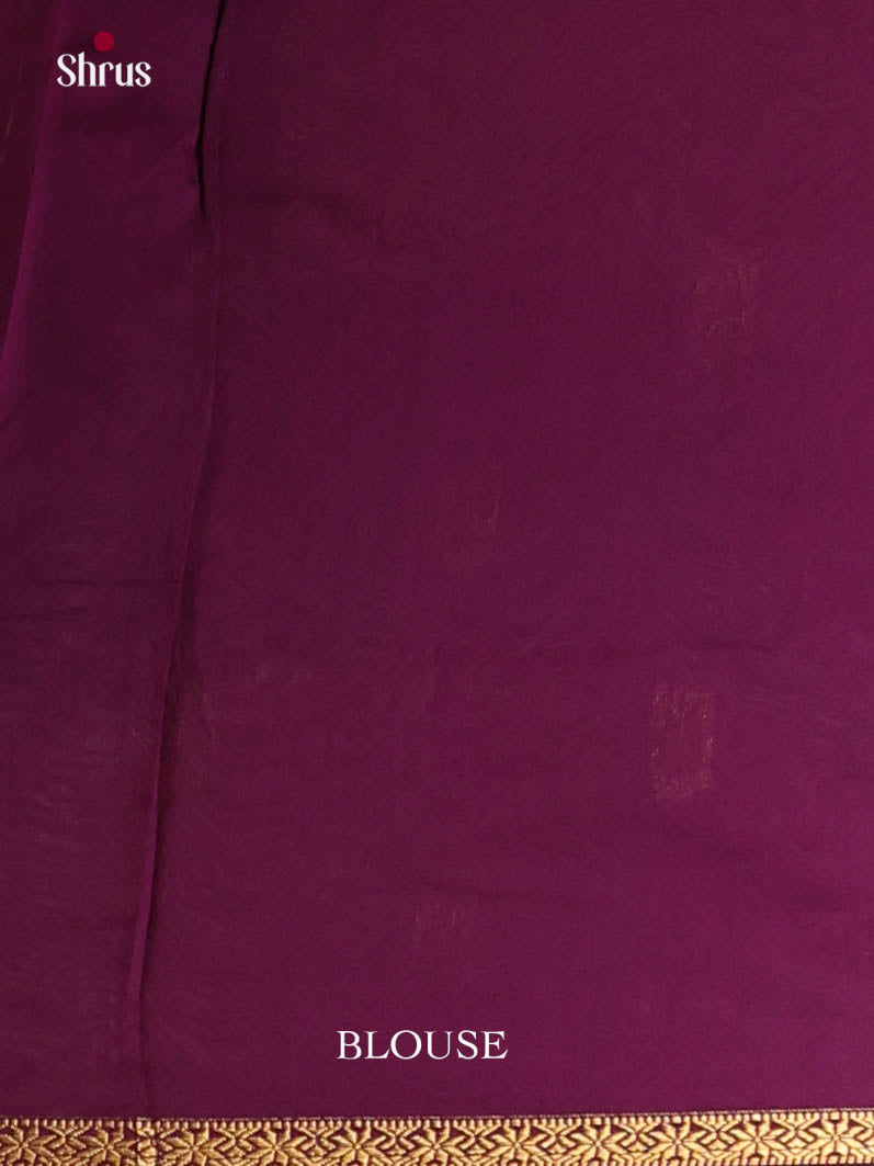 Green & Purple - Semi Maheshwari Saree - Shop on Shrus.com
