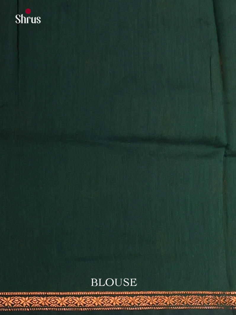 Brown & Green- Semi Maheshwari Saree