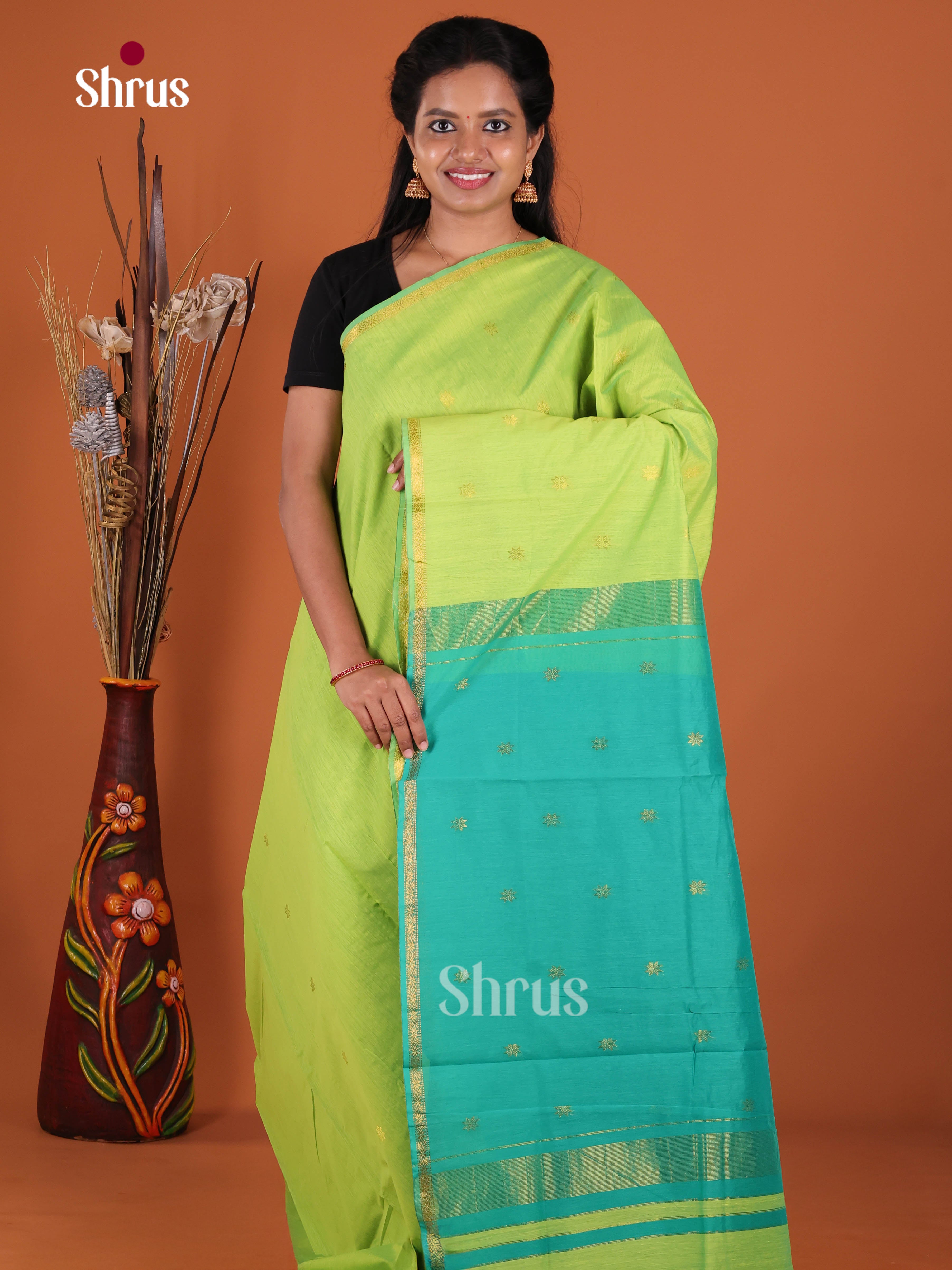 DJS24336 - Semi Maheshwari Saree - Shop on Shrus.com