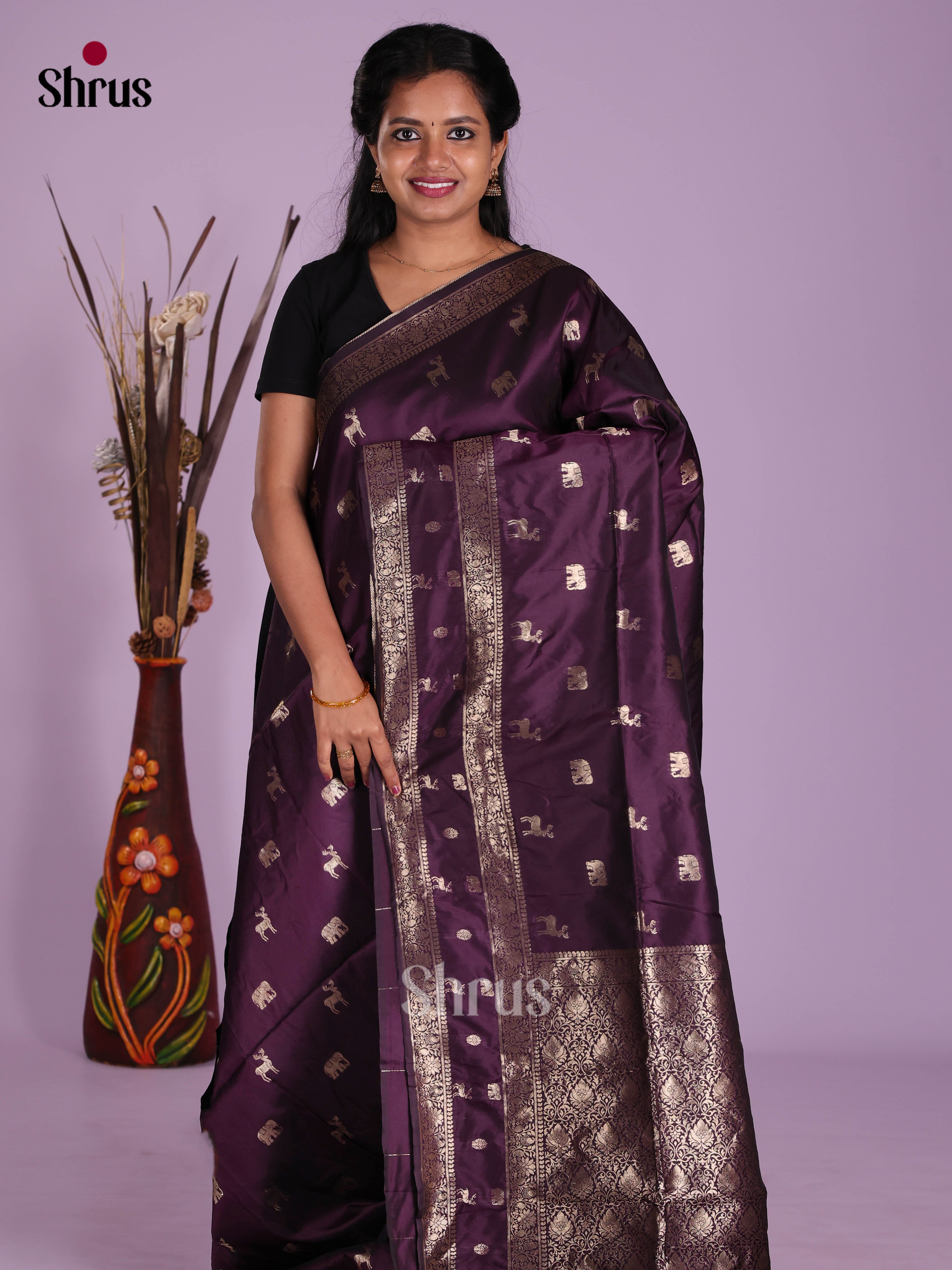 Violet - Semi Softsilk Saree