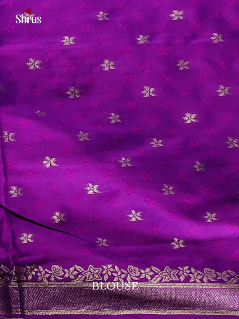 Purple - Semi Softsilk Saree