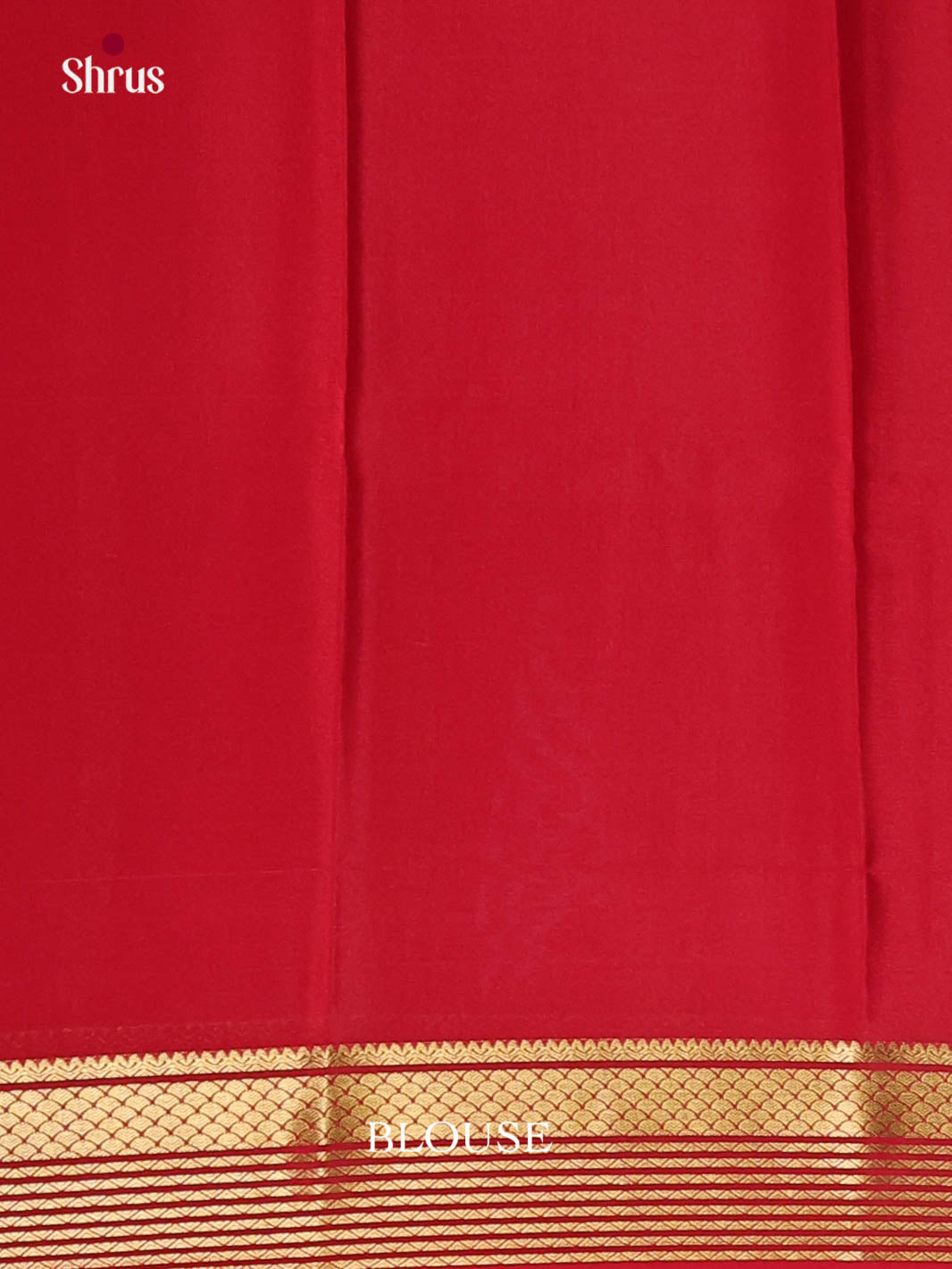 Pretty Pista Green & Red Mysore Silk Saree with splendid zari border - Shop on Shrus.com