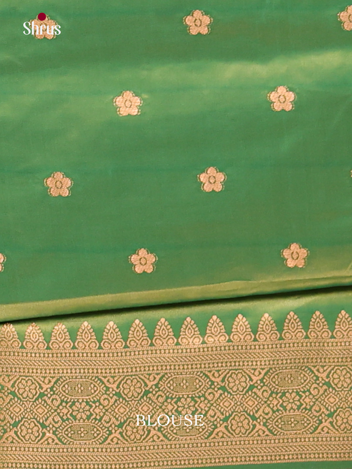 Orangish Pink & Green - Semi Softsilk Saree