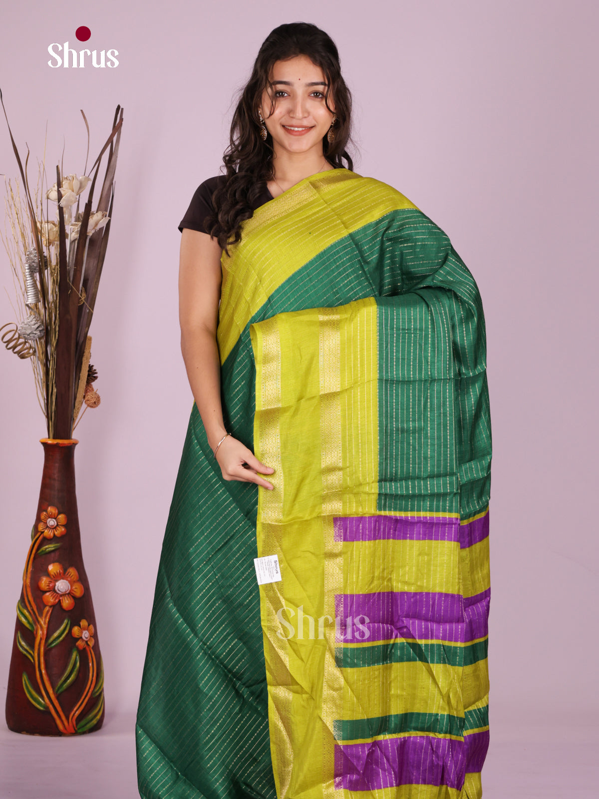 DJS25207 - Semi Mysoresilk Saree - Shop on Shrus.com