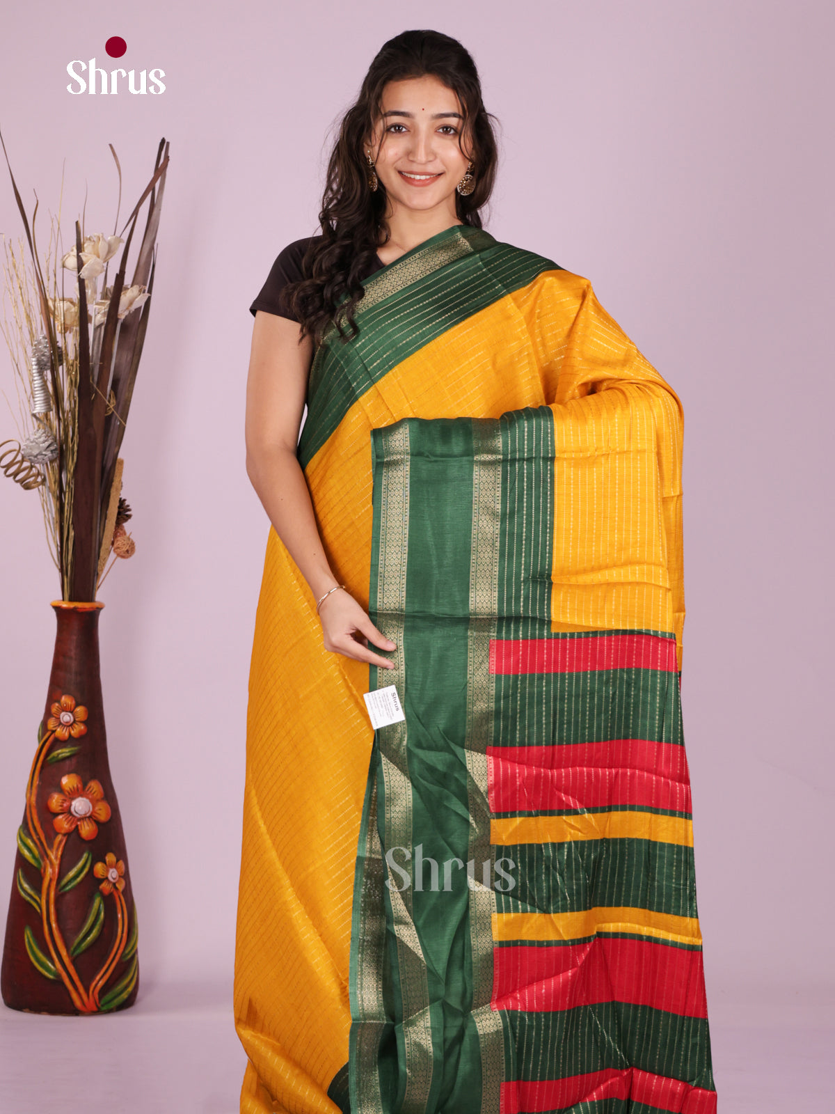 DJS25210 - Semi Mysoresilk Saree - Shop on Shrus.com